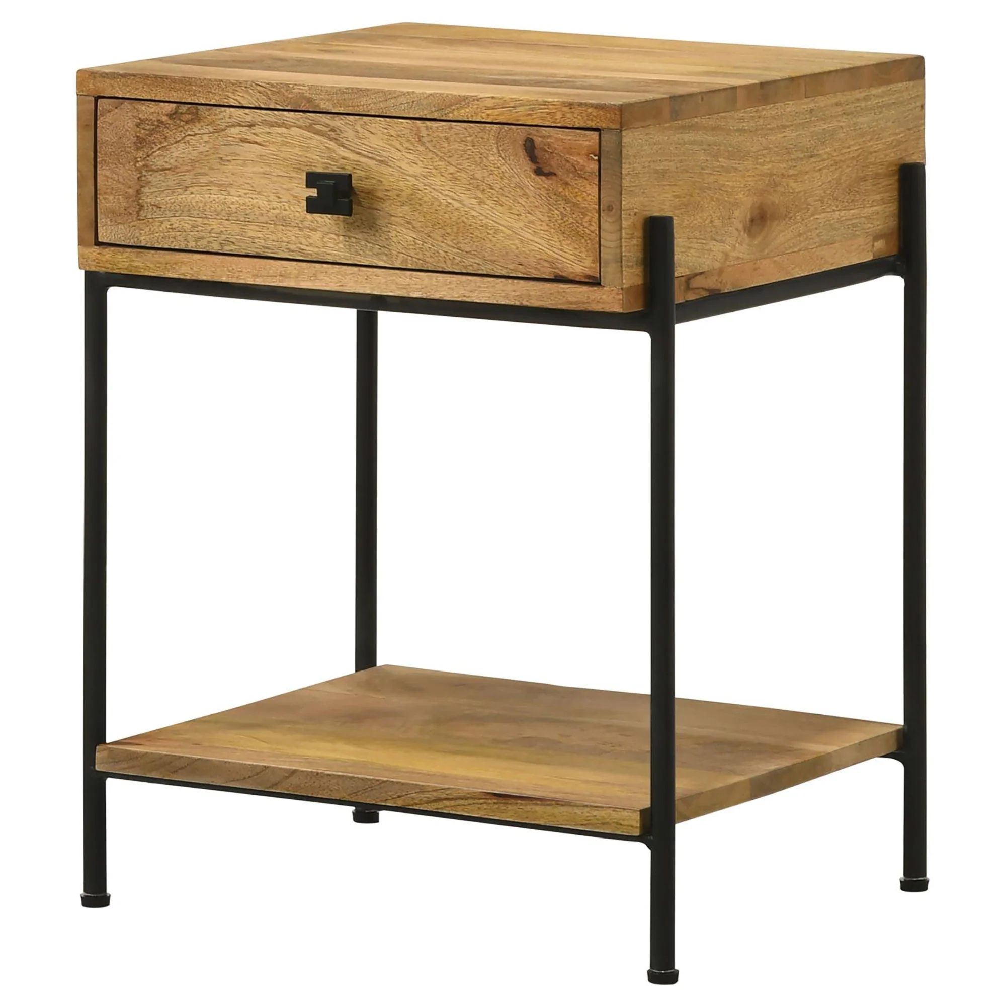 1 Drawer Accent Table With Bottom Shelf - Brown - Image 4