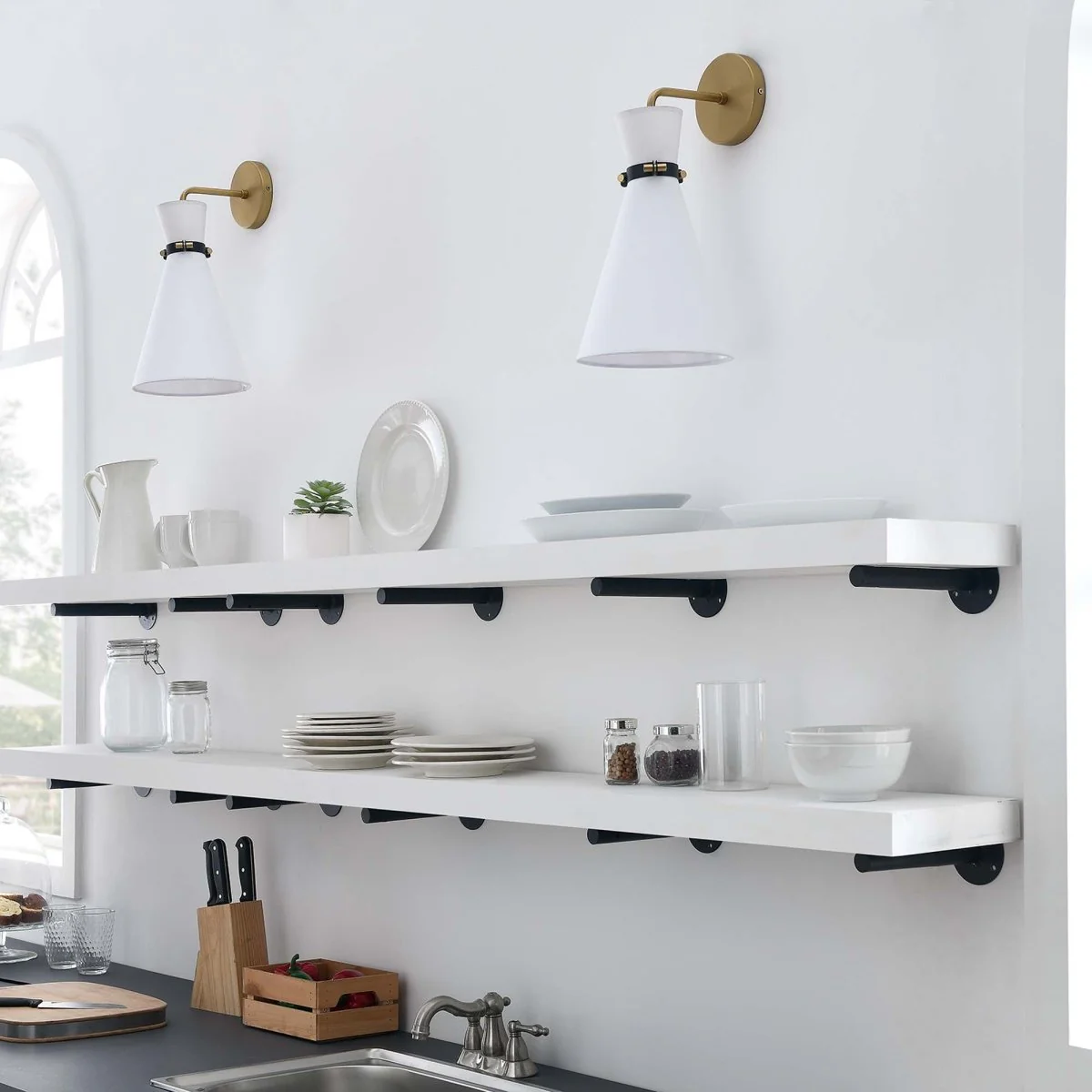 1-Light Hourglass Fabric Wall Sconce with Fabric Shade and Modern Hourglass Design - Image 5