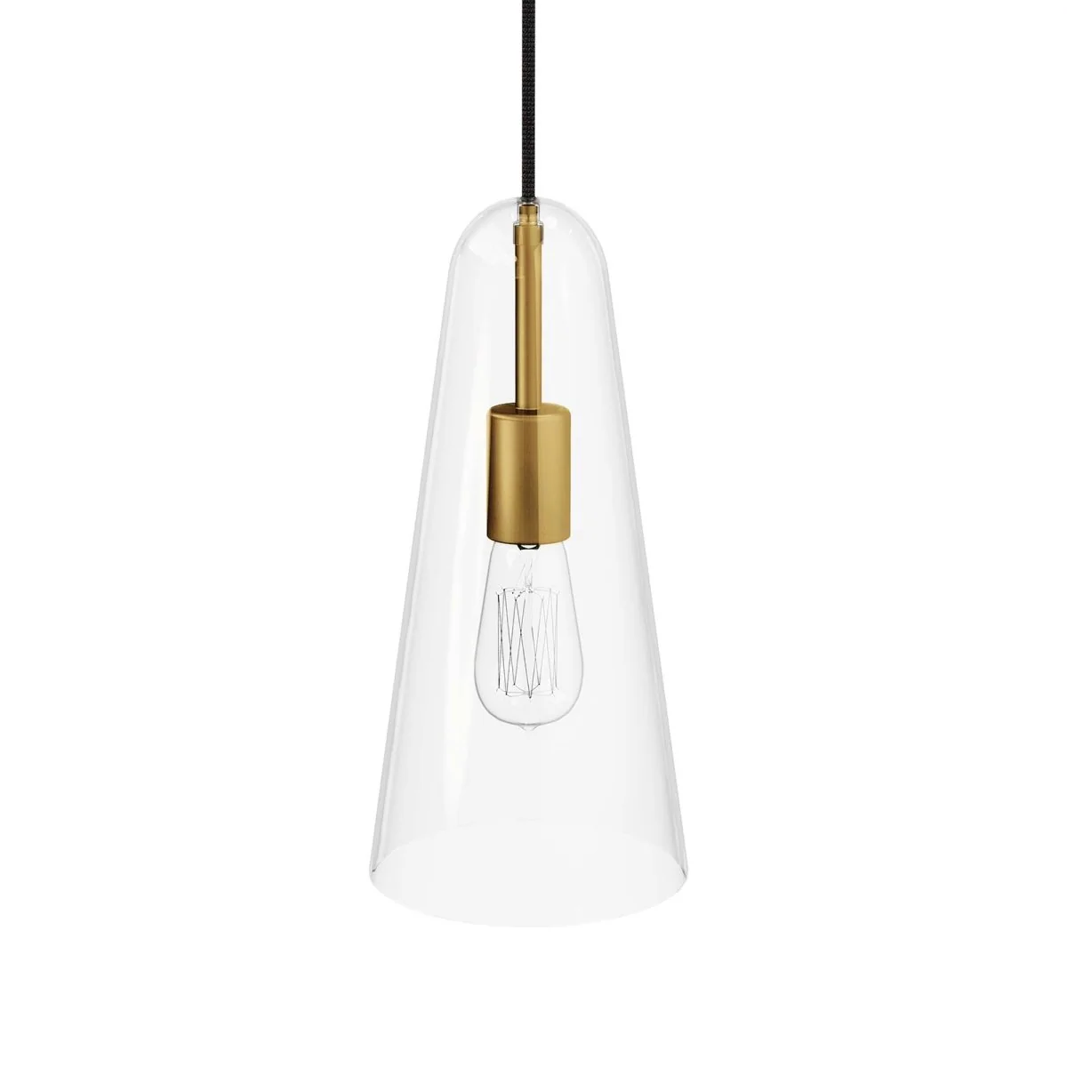 1-Light Modern Glass Cone Pendant Light – Single-Socket Ceiling Pendant Fixture - Image 18