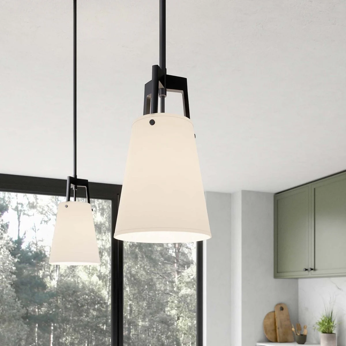 1-Light Modern Pendant Light Ceiling Hanging Fixture for Living Room and Dining - Image 13