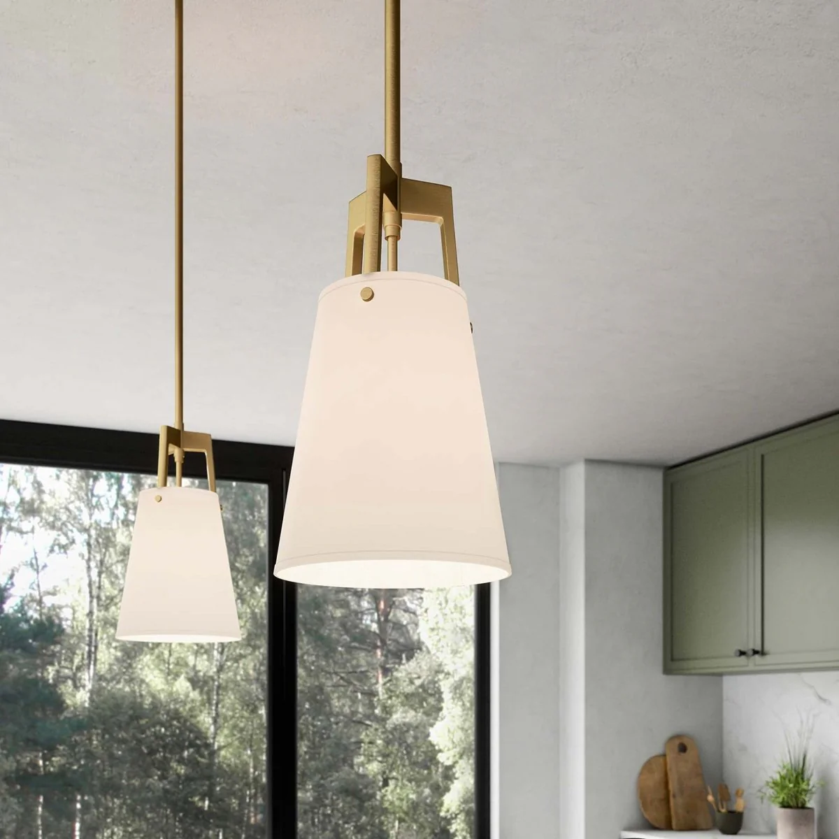 1-Light Modern Pendant Light Ceiling Hanging Fixture for Living Room and Dining - Image 5