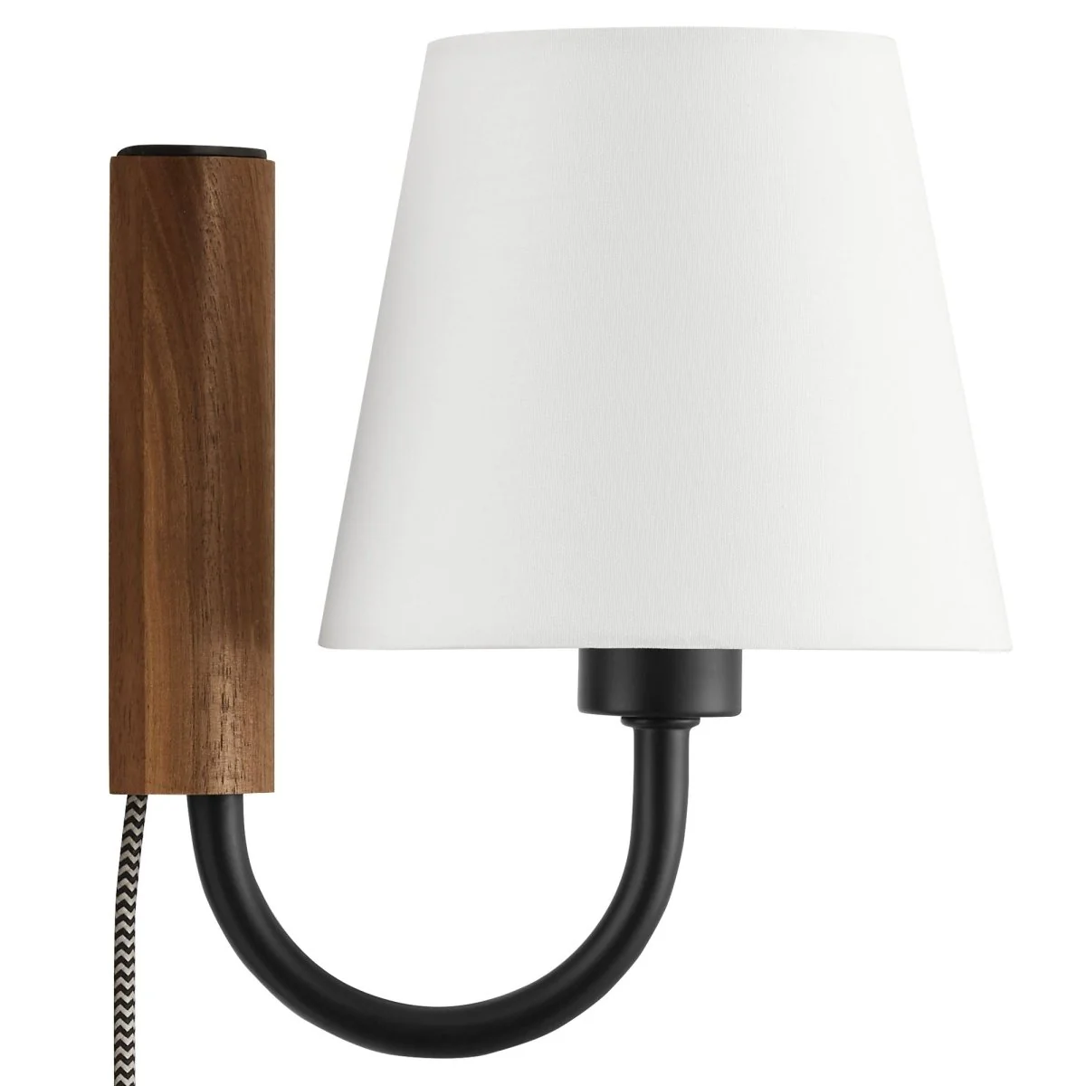 1-Light Swivel Wall Sconce with Fabric Shade for Hallway Bedroom Living Room