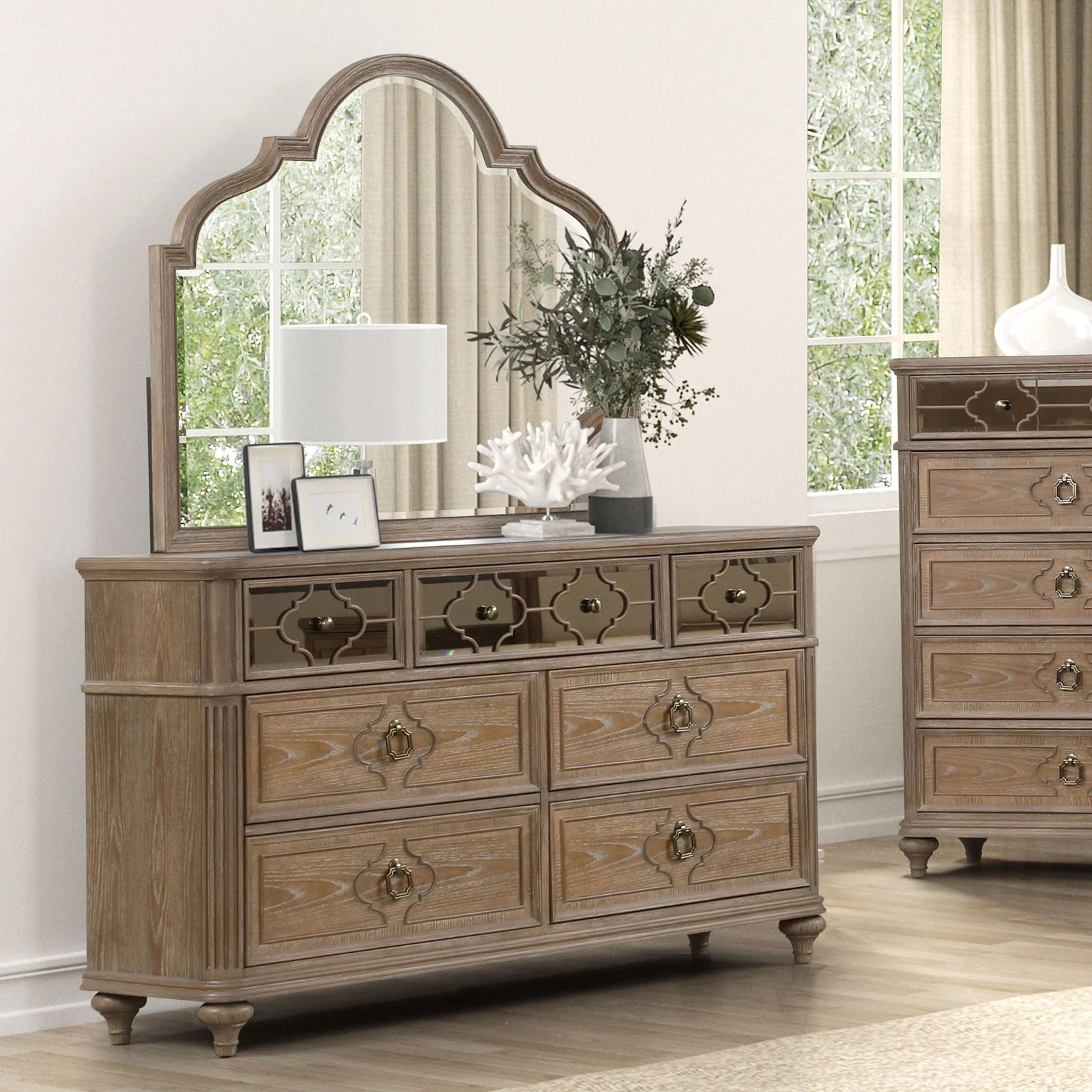 1 Piece Dresser, Dovetail Drawers, Bedroom Furniture - Oak / Rustic - Image 5