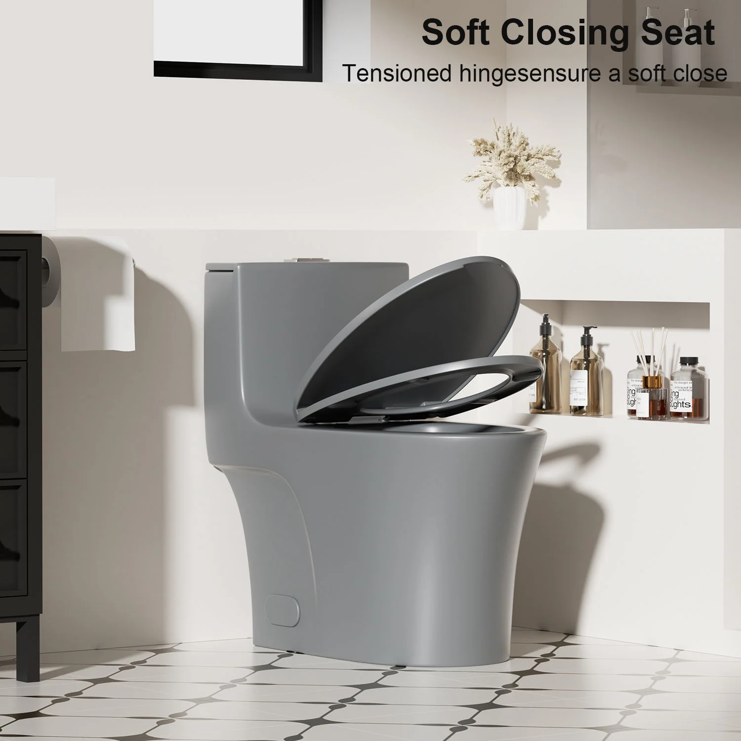 1 Piece Toilet With Dual Flush And Soft Closing Seat - Image 13
