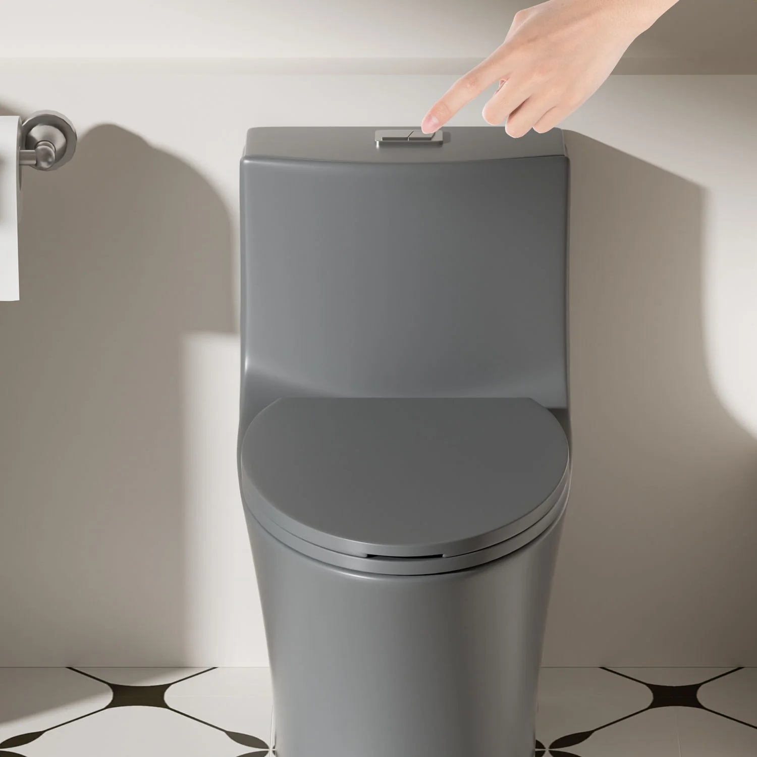 1 Piece Toilet With Dual Flush And Soft Closing Seat - Image 15