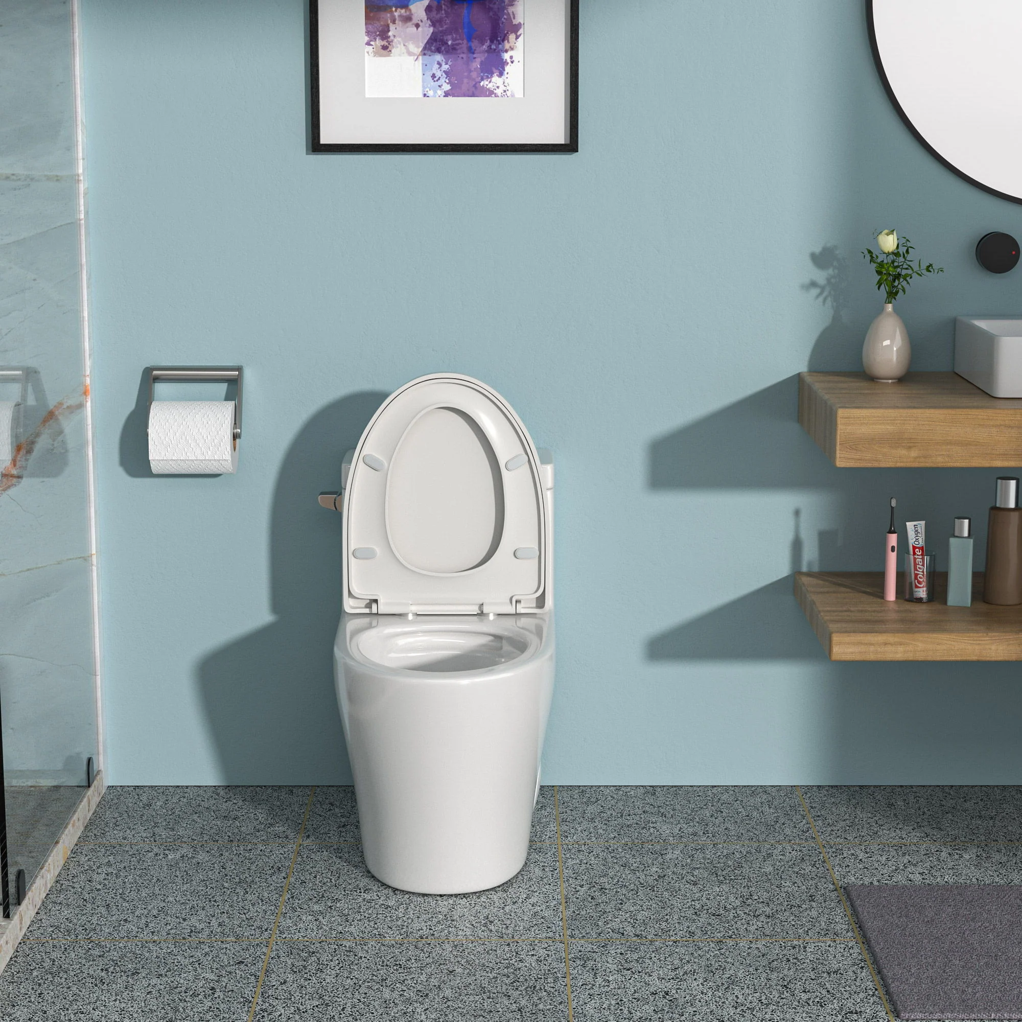 1 Piece Toilet With Soft Closing Seat - White - Image 8