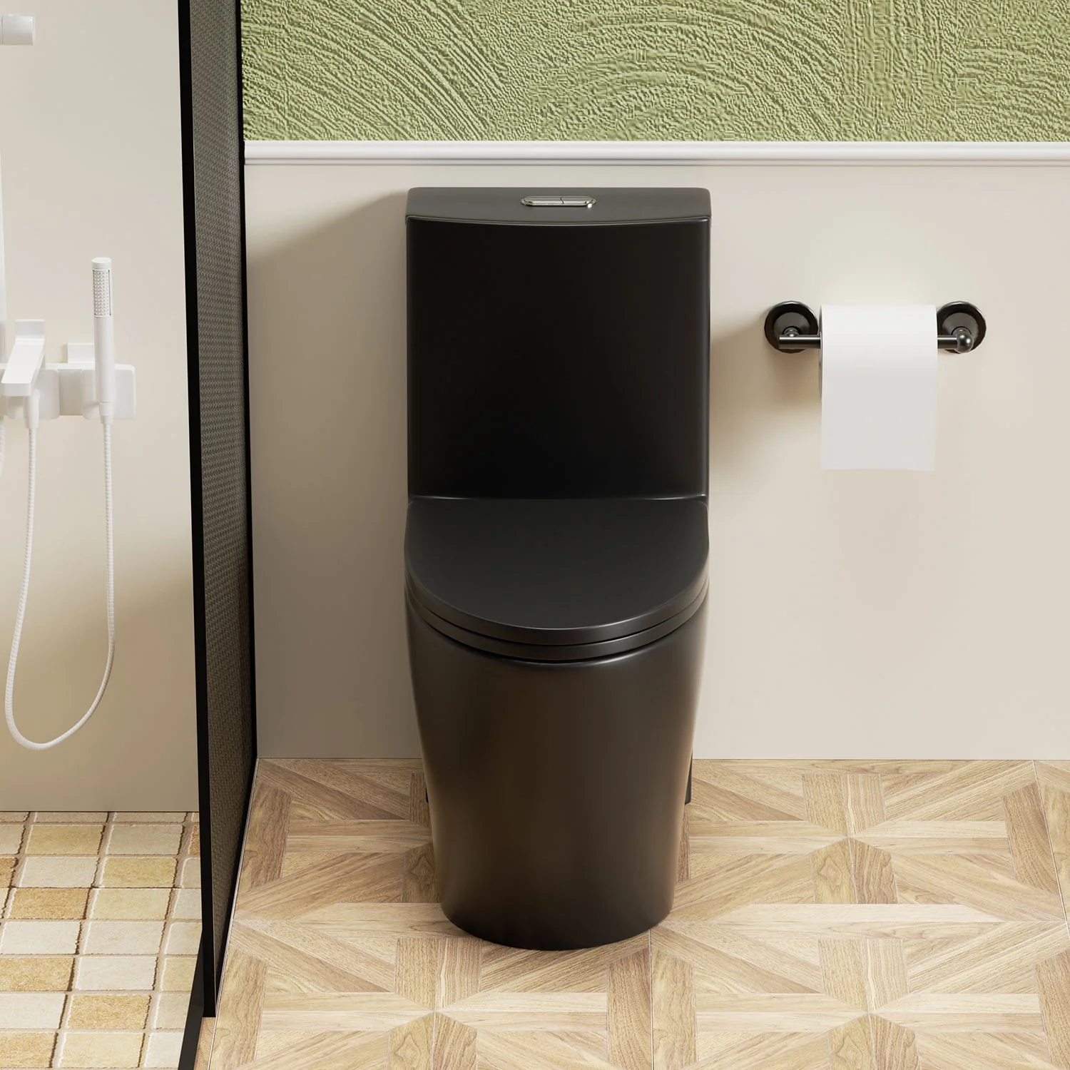 1 Piece Toilet With Tornado Flush, Dual Flush, And ADA Height Comfort Chair - Image 5