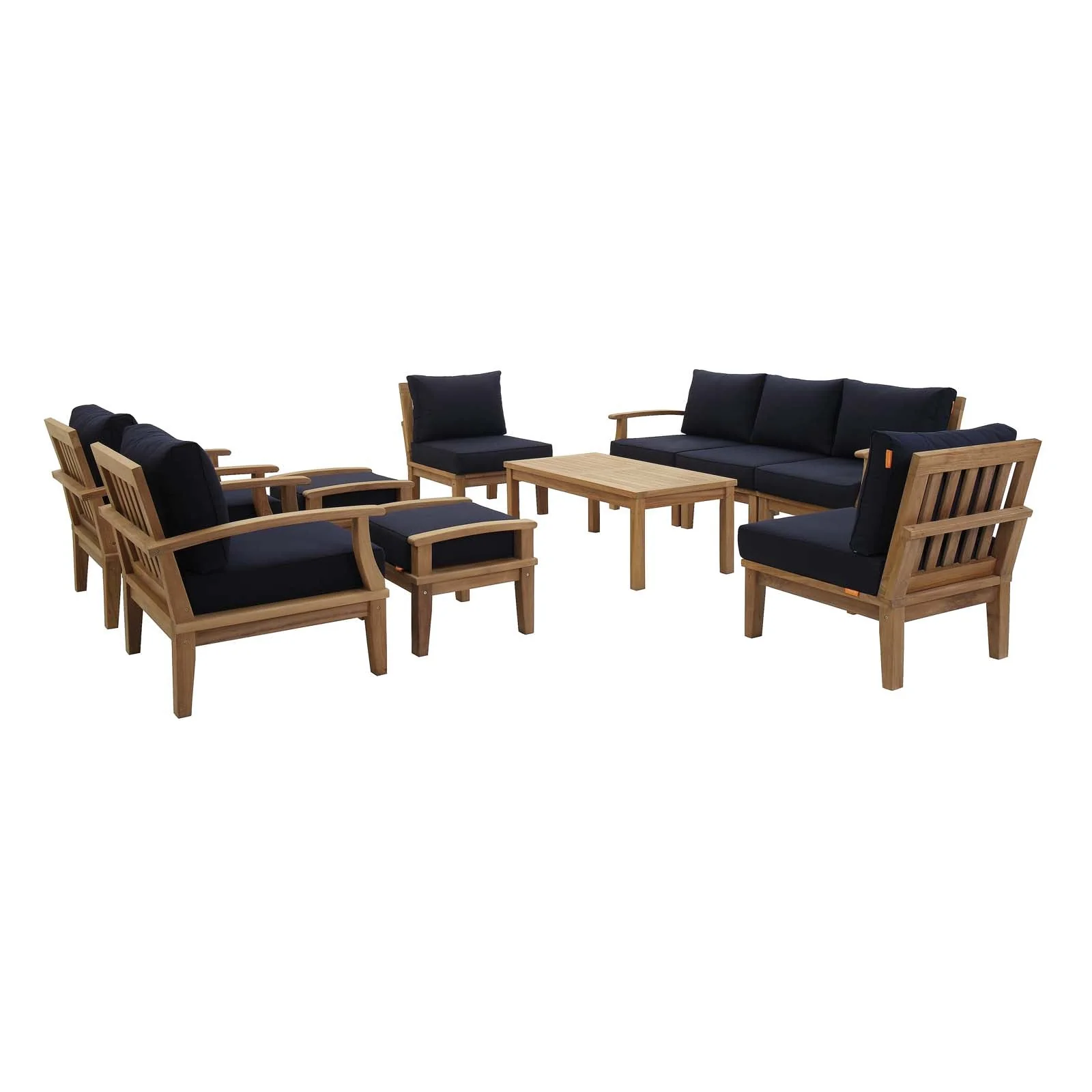 10-Piece Outdoor Teak Wood Patio Seating Set - Image 13