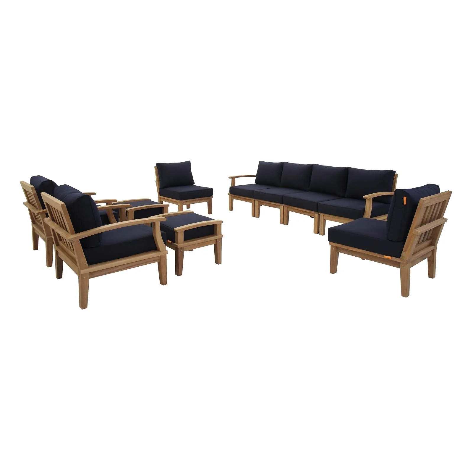 10-Piece Outdoor Teak Wood Patio Seating Set - Image 12
