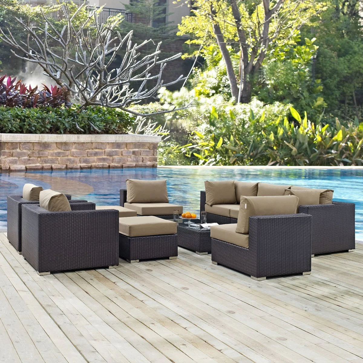 10-Piece Outdoor Woven Patio Sectional Set - Image 16