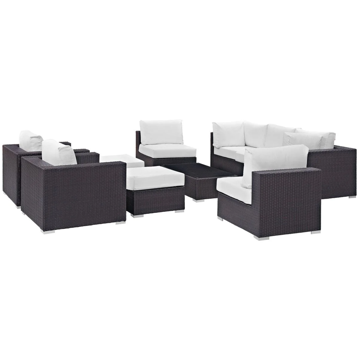 10-Piece Outdoor Woven Patio Sectional Set - Image 17
