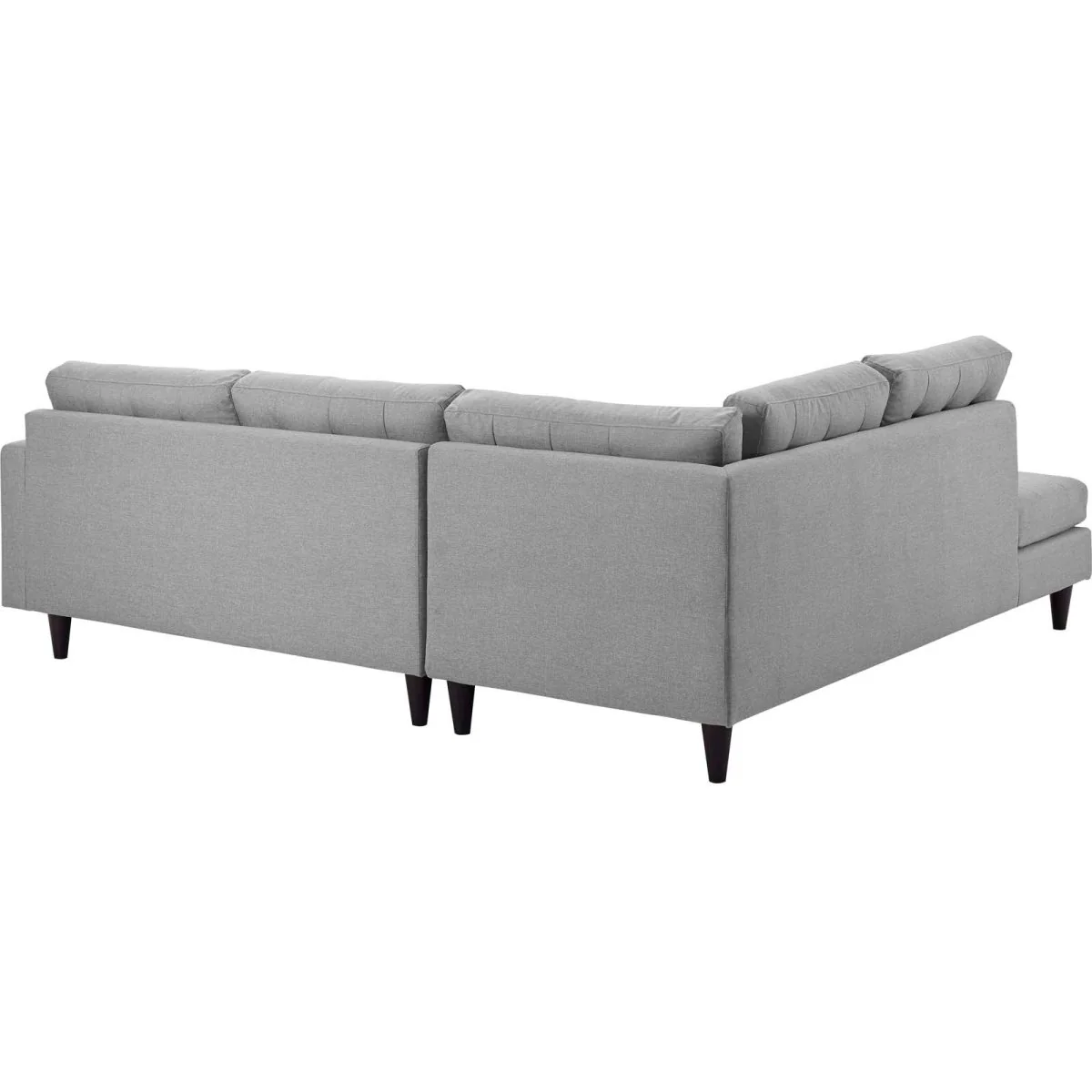 101 Inch Button Tufted Fabric Left Facing Bumper Sectional - Image 17
