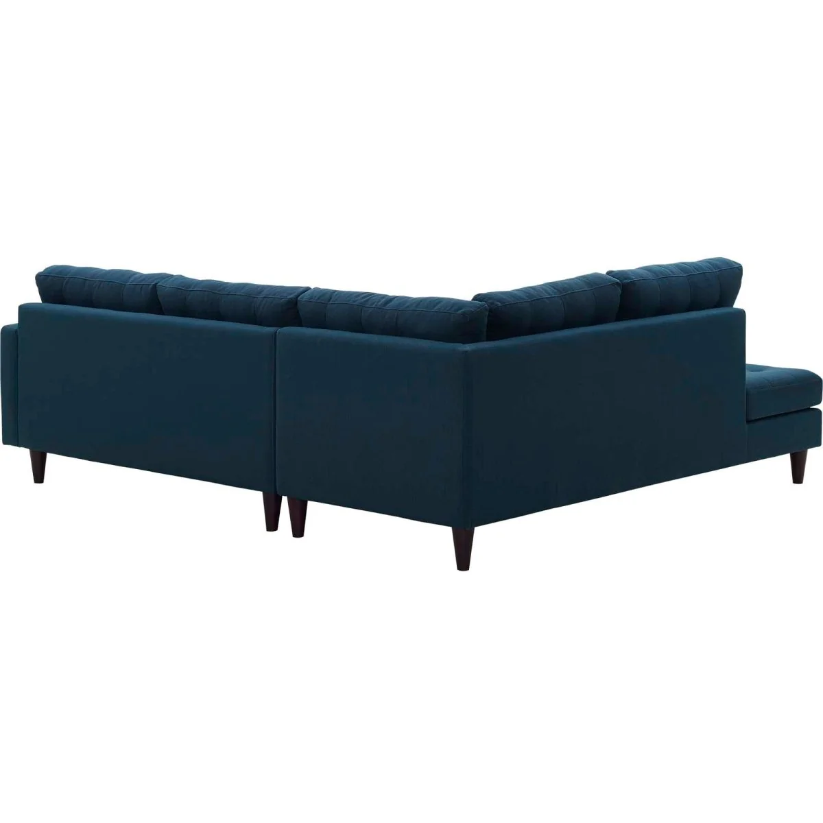 101 Inch Button Tufted Fabric Left Facing Bumper Sectional - Image 5