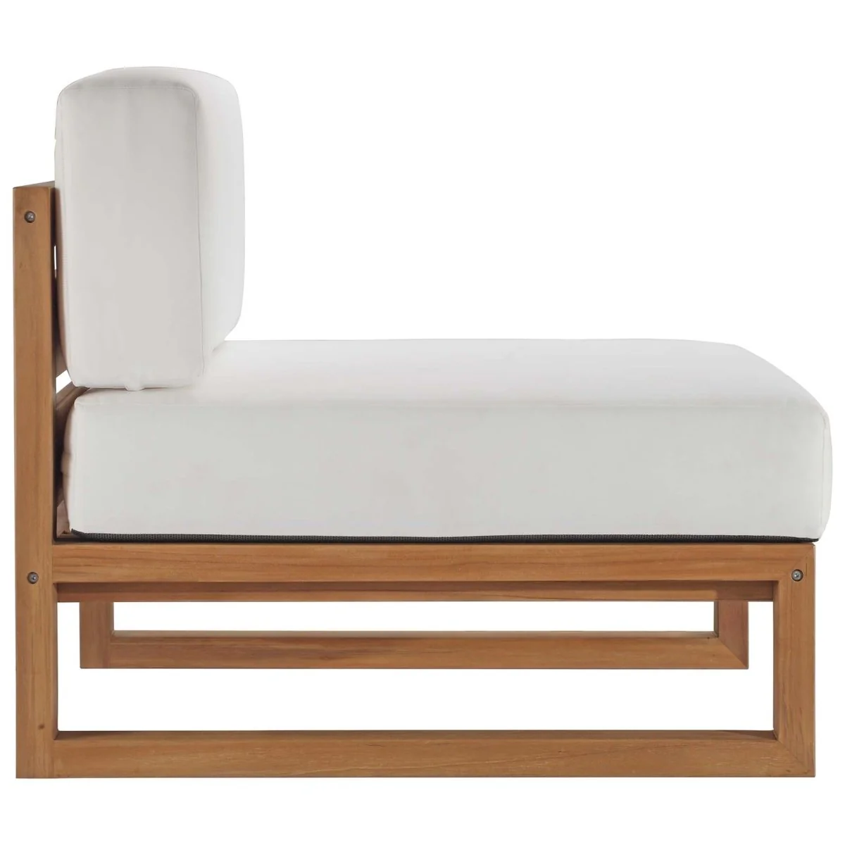 102" Solid Teak Outdoor 3-Piece Sectional Sofa Set – Natural White - Image 10