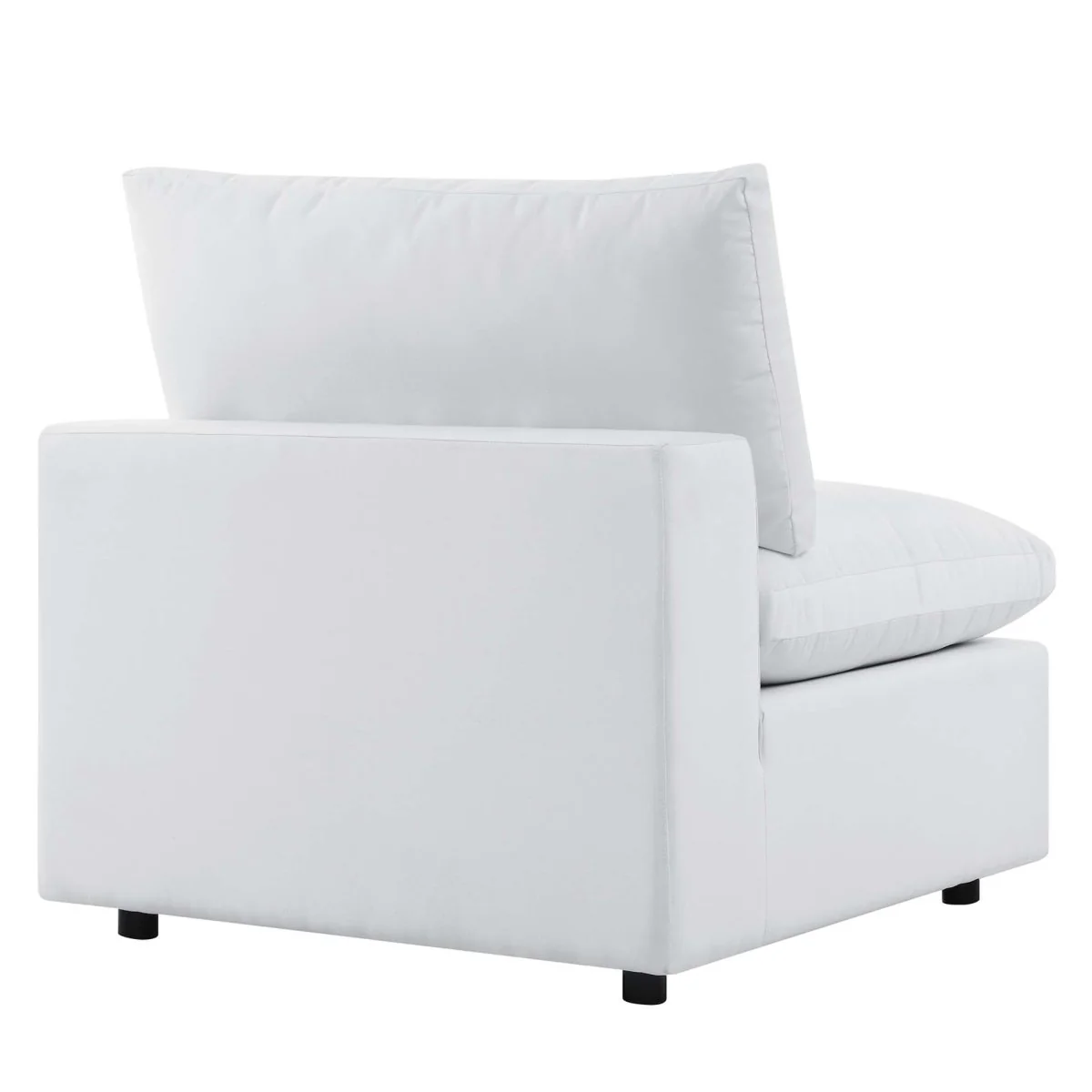 109" 4-Piece White Outdoor Patio Sectional Sofa with Sunbrella Cushions - Image 10