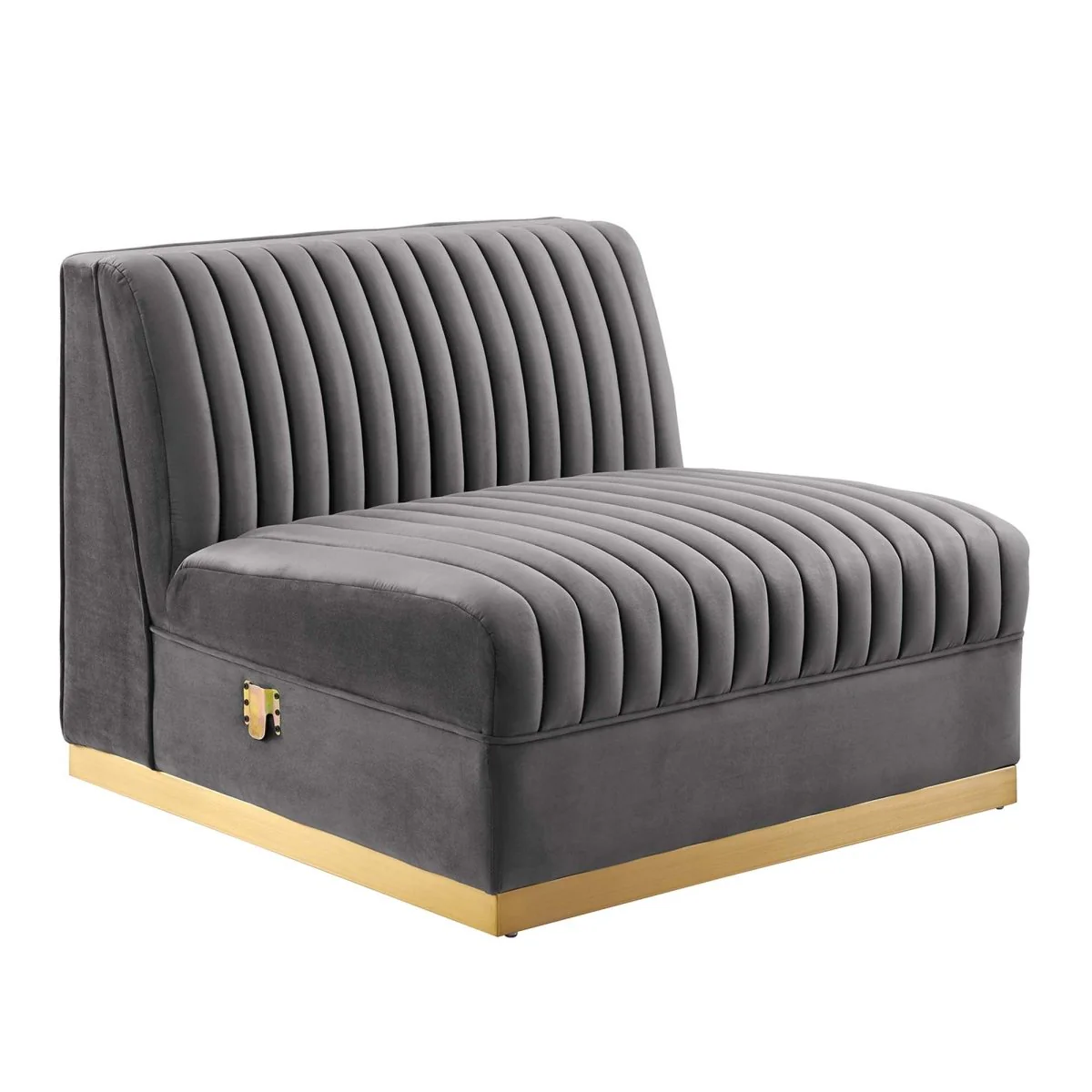 113 Sanguine Channel Tufted Performance Velvet 5-Piece Right-Facing Sectional - Image 4