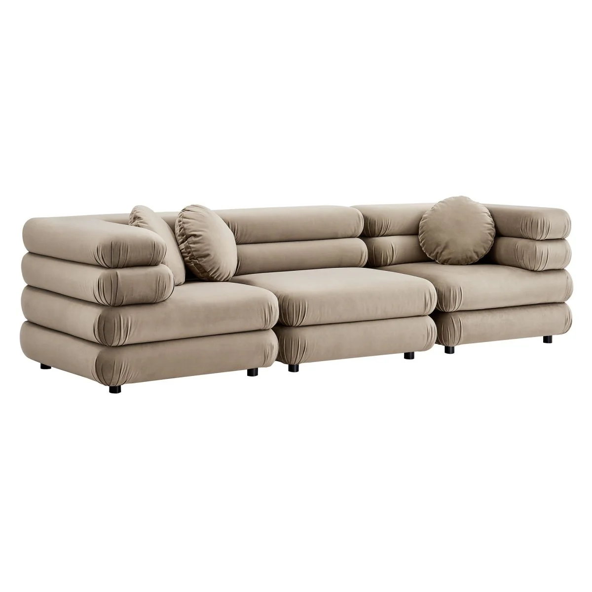 114 Inch Jubilee Performance Velvet 3-Piece Modular Sectional Sofa - Image 8