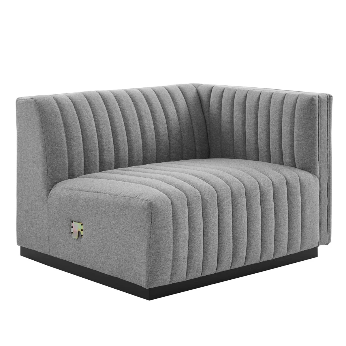 119 Inch Channel Tufted Fabric 4-Piece Modular Sofa - Image 6