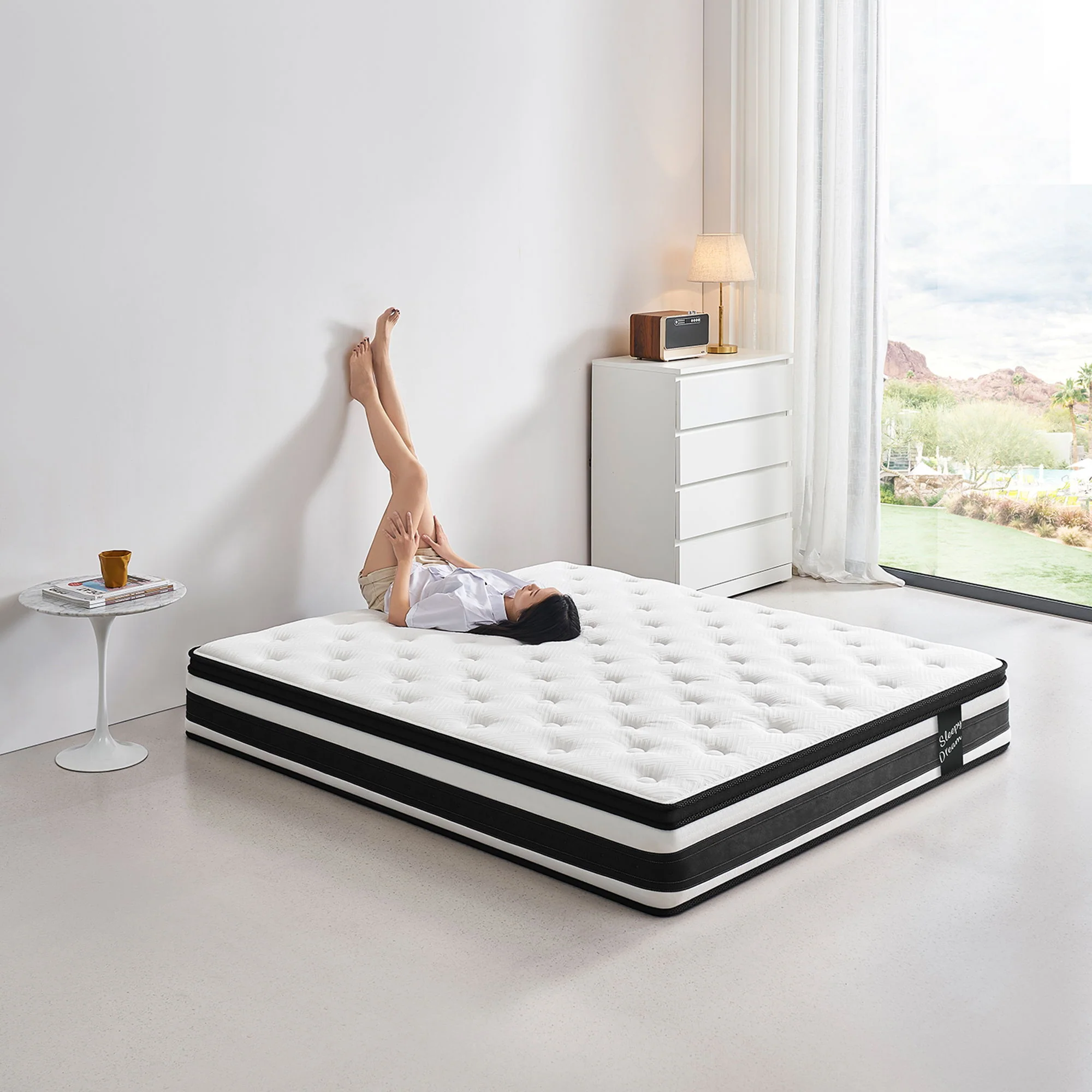 12" Breathable Hybrid Mattress, Memory Foam, Individual Pocket Springs - Image 9