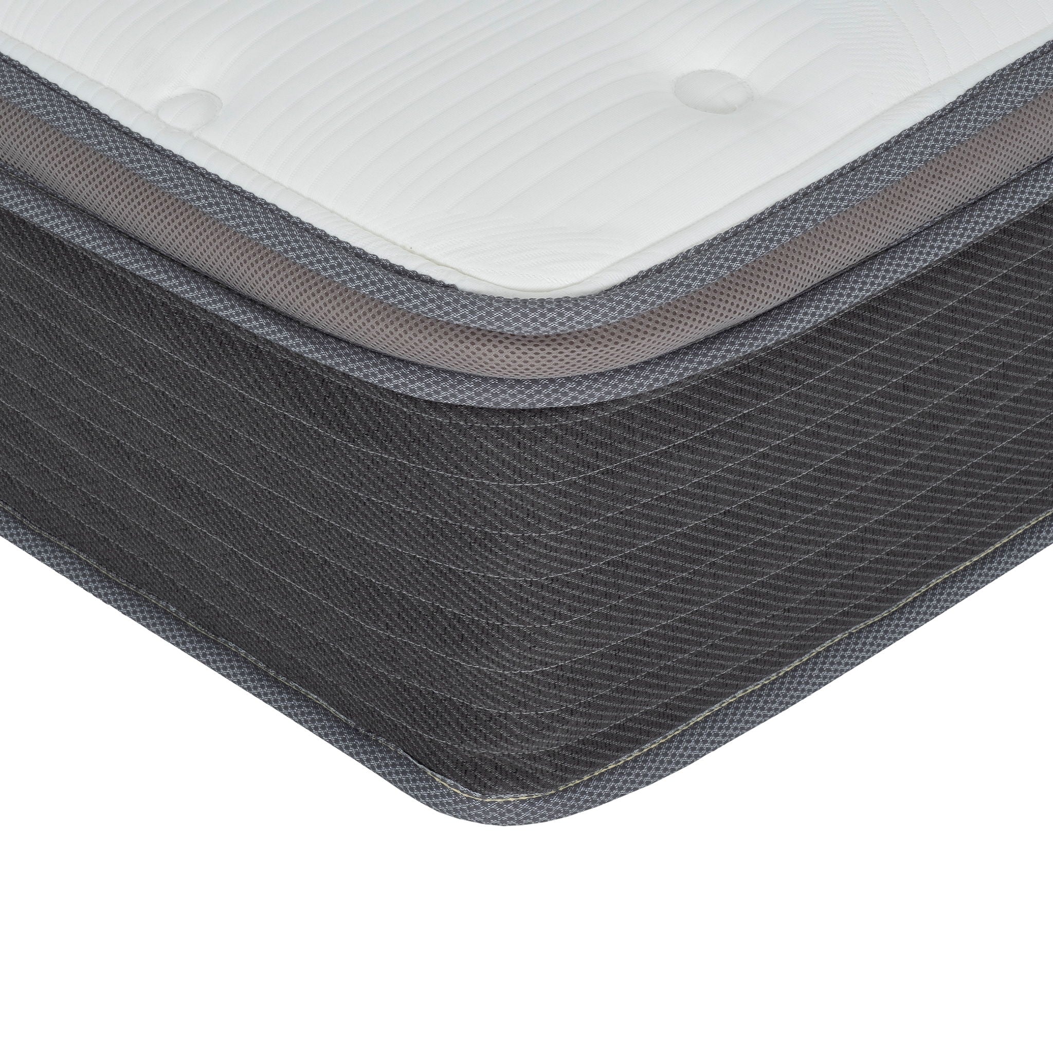 12'' Hybrid Mattress In A Box, Plush Gel Memory Foam Mattress Top With Pocket Coil Base - Gray / White - Queen - Image 7