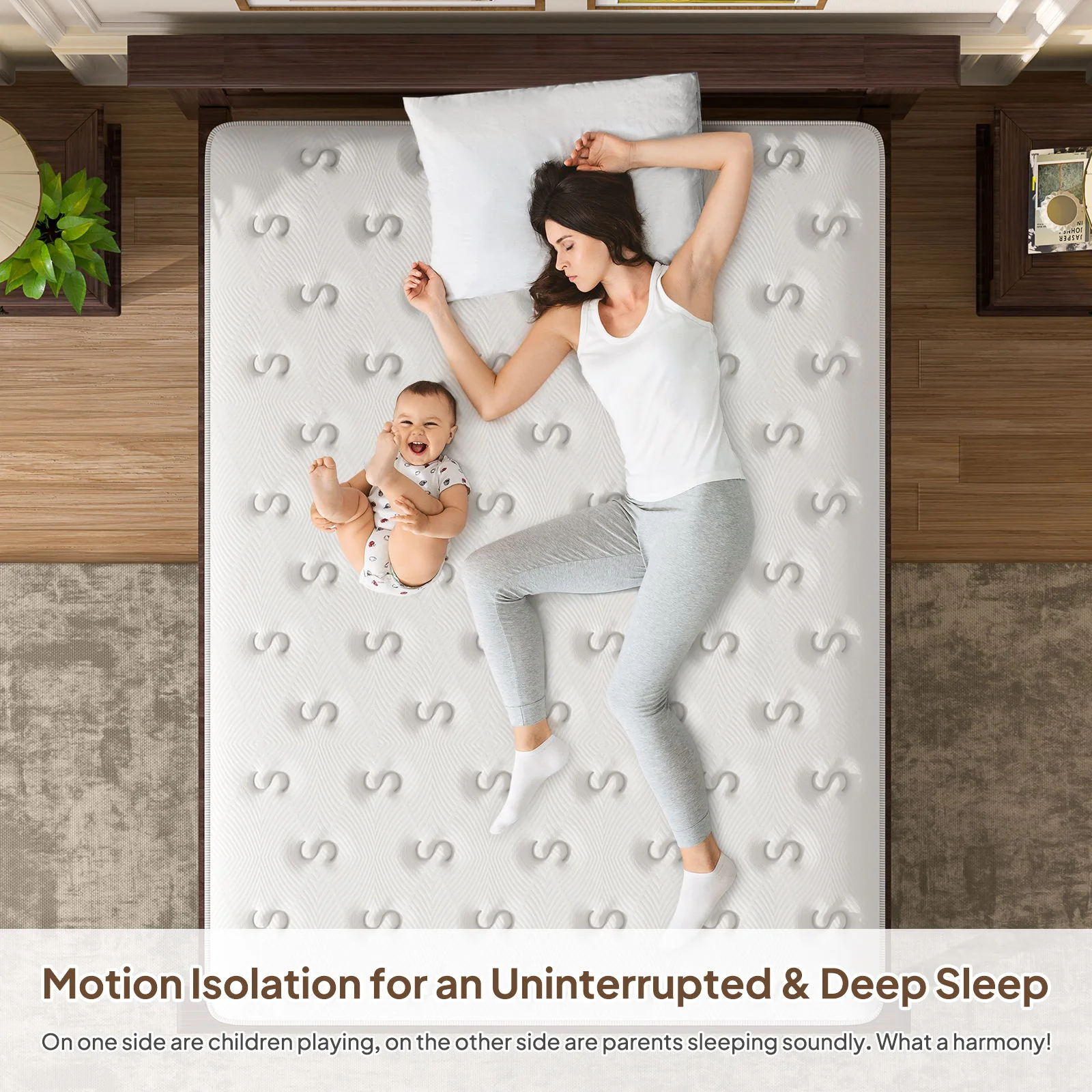 12'' Hybrid Mattress, Memory Foam & Pocket Springs For Pressure Relief - Image 5