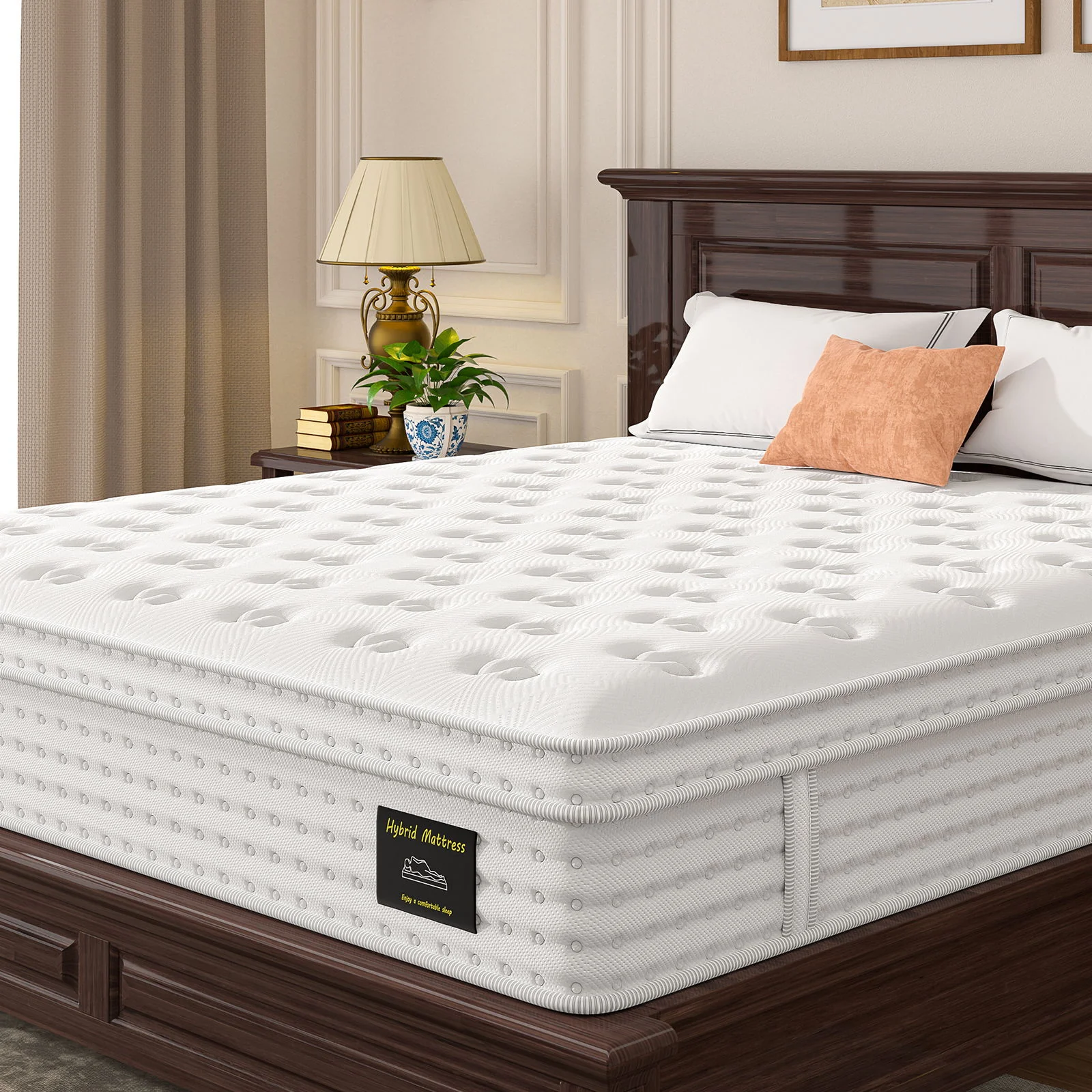 12'' Hybrid Mattress, Memory Foam & Pocket Springs For Pressure Relief - Image 6