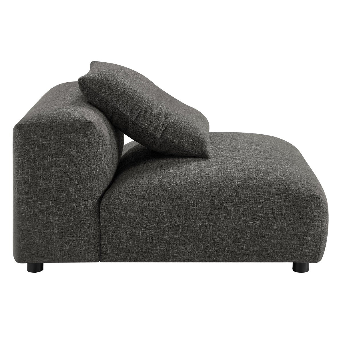 124 Inch 3-Piece Modular Textured Fabric Armless Sofa - Image 5