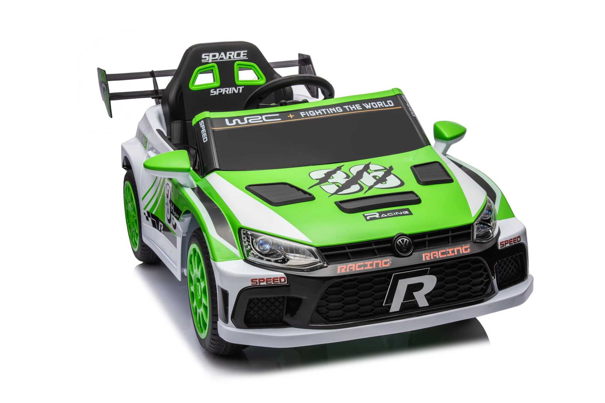 12V4A 20W*2 One Button Start, Forward And Backward, High And Low Speed, Music, Front Light, Power Display, Two Doors Can Open, 2.4G R / C, Seat Belt Four Wheel Absorber Kids Ride On Car - Image 15