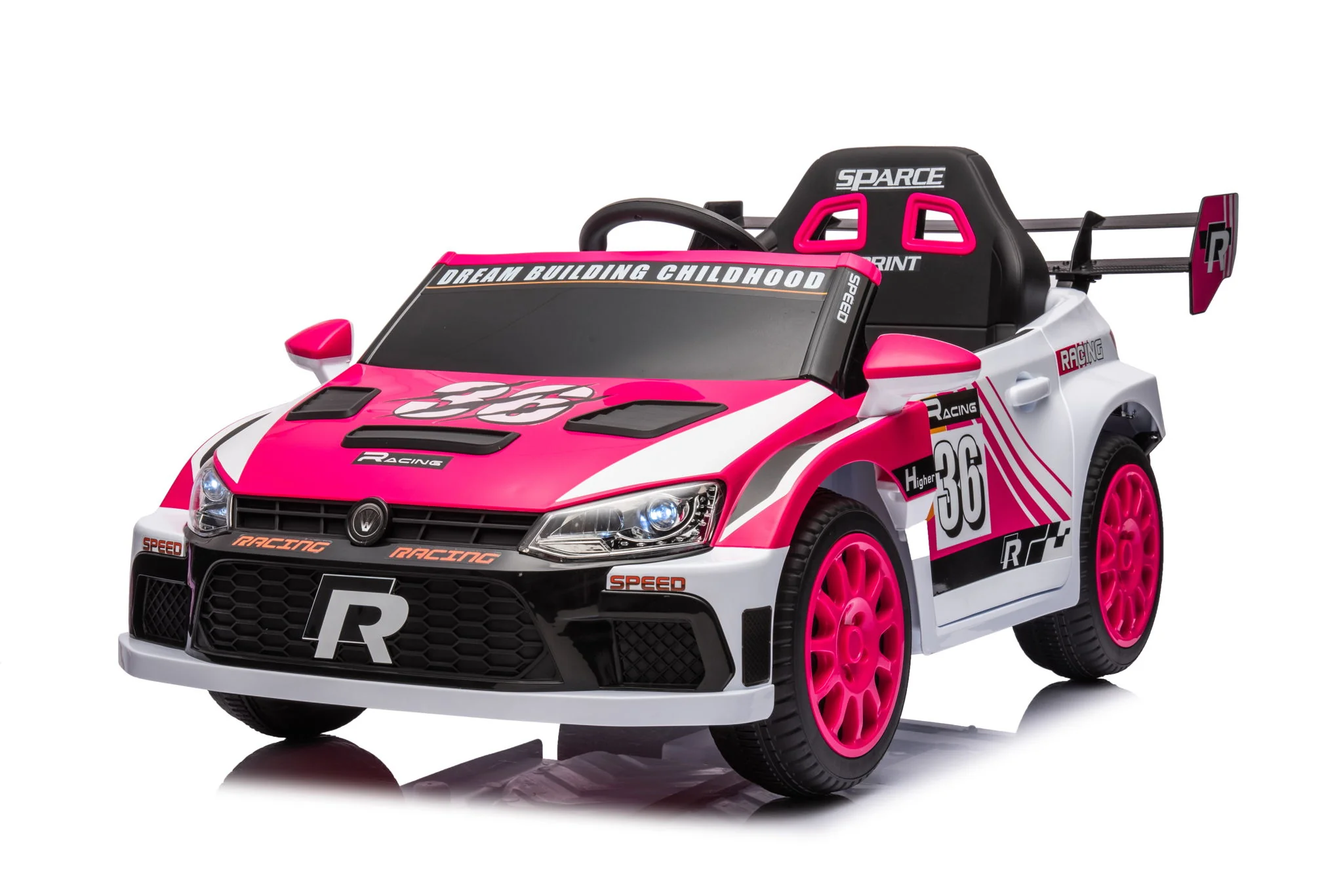 12V4A 20W*2 One Button Start, Forward And Backward, High And Low Speed, Music, Front Light, Power Display, Two Doors Can Open, 2.4G R / C, Seat Belt Four Wheel Absorber Kids Ride On Car - Image 16