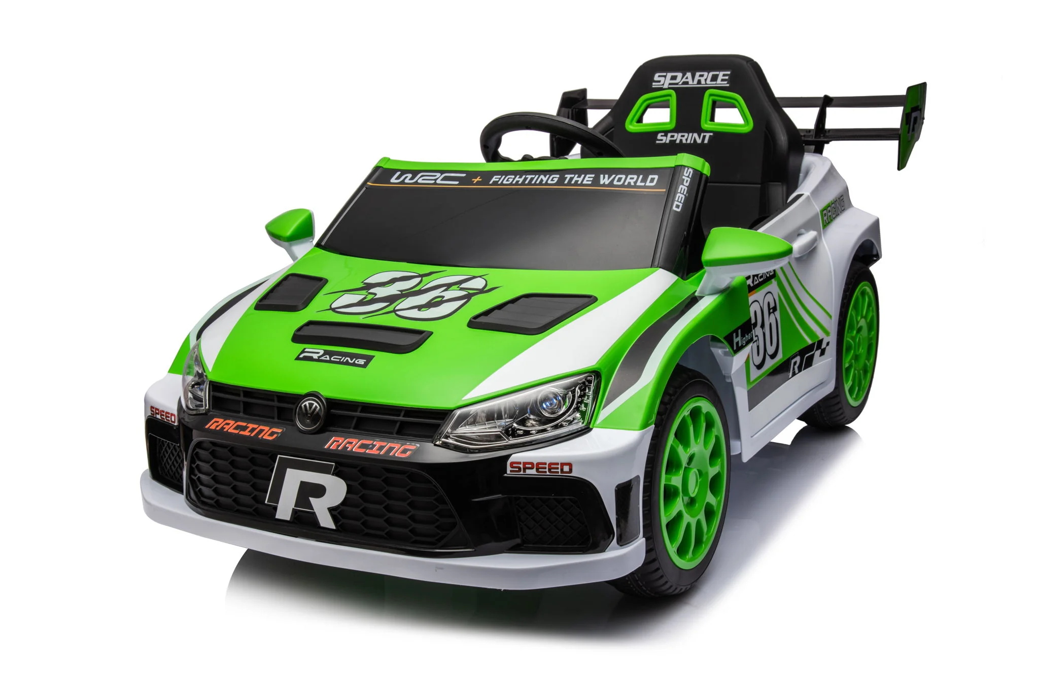 12V4A 20W*2 One Button Start, Forward And Backward, High And Low Speed, Music, Front Light, Power Display, Two Doors Can Open, 2.4G R / C, Seat Belt Four Wheel Absorber Kids Ride On Car - Image 17