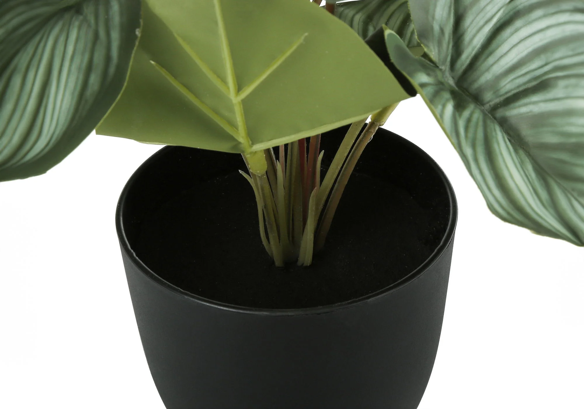 13" Tall, Artificial Plant, Epipremnum, Indoor, Faux, Fake, Table, Greenery, Potted, Decorative (Set of 2) - Green / Black - Image 5
