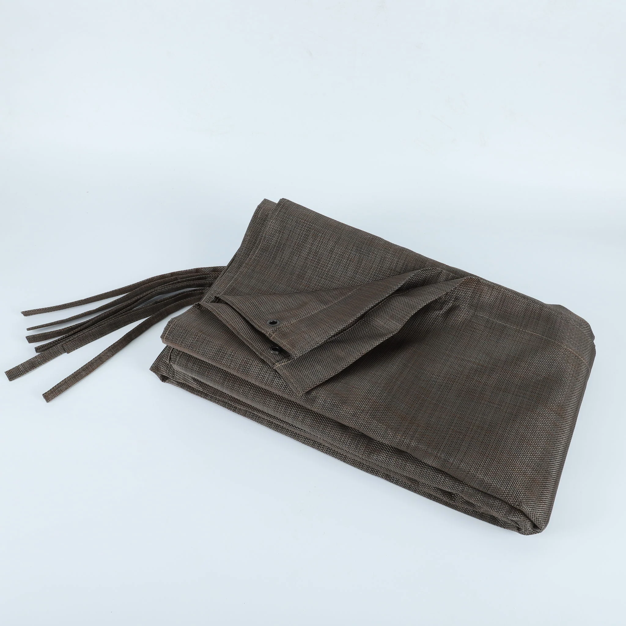 13' X 7.7' Outdoor Pergola Sun Shade Cover Cloth Patio Canopy Hdpe Permeable With Grommets - Brown - Image 5