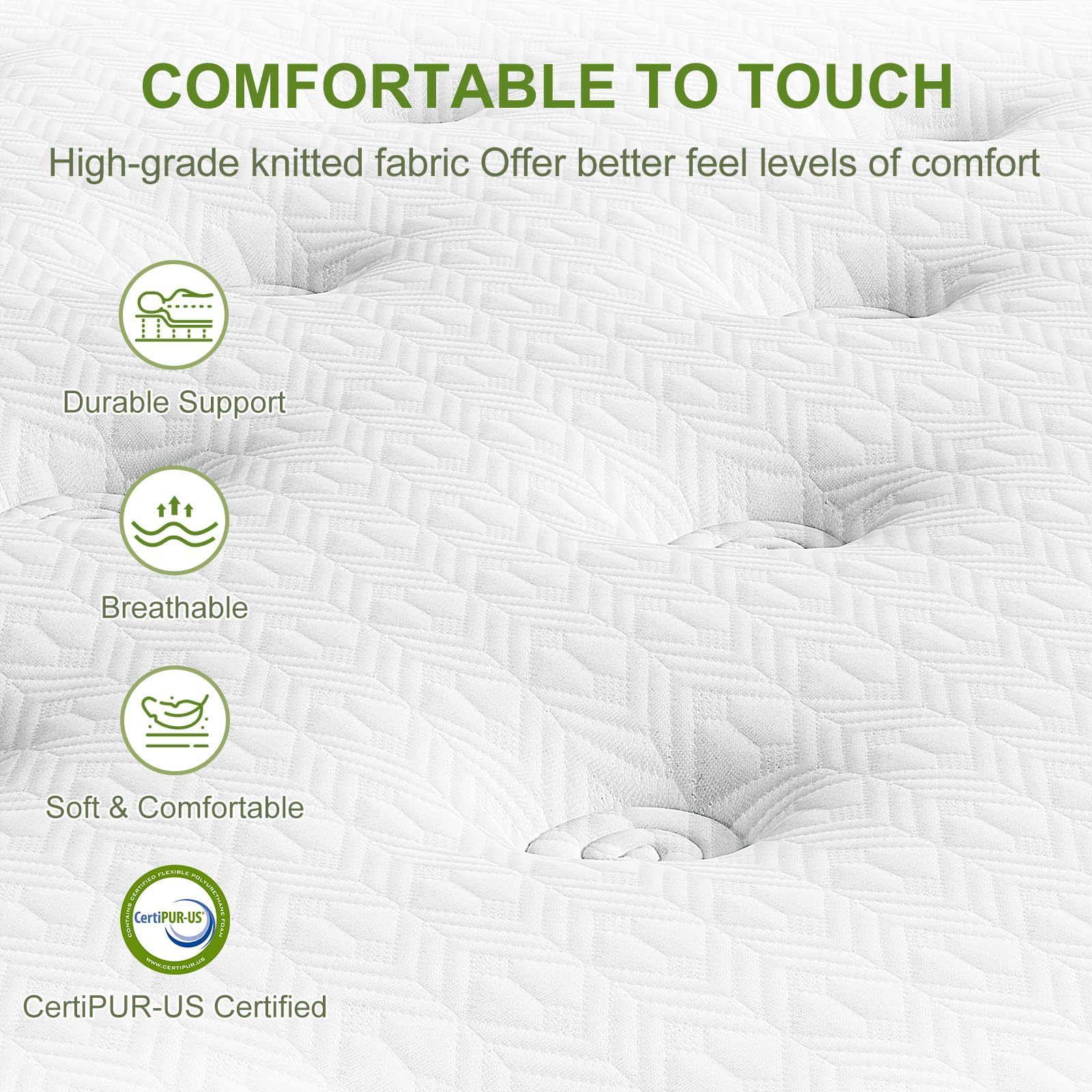 14" Hybrid Mattress With Gel Memory Foam And Pocket Springs - Image 2