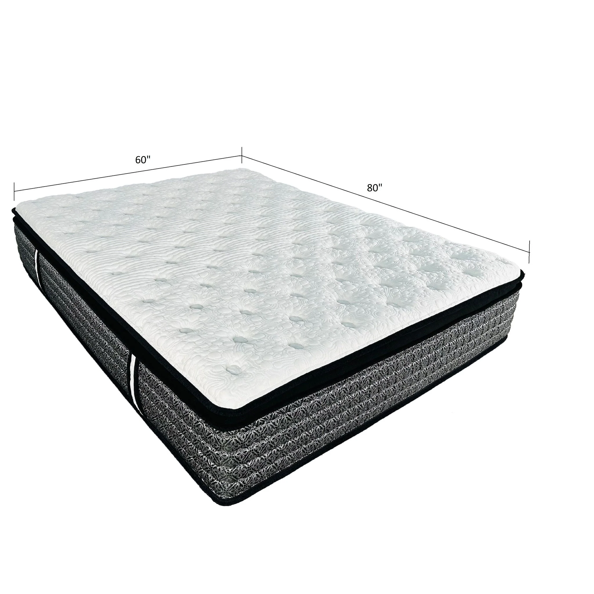 14" Premium Hybrid Mattress In A Box Plush Gel Memory Foam Top With Cooling Technology - Gray / White - Queen - Image 2