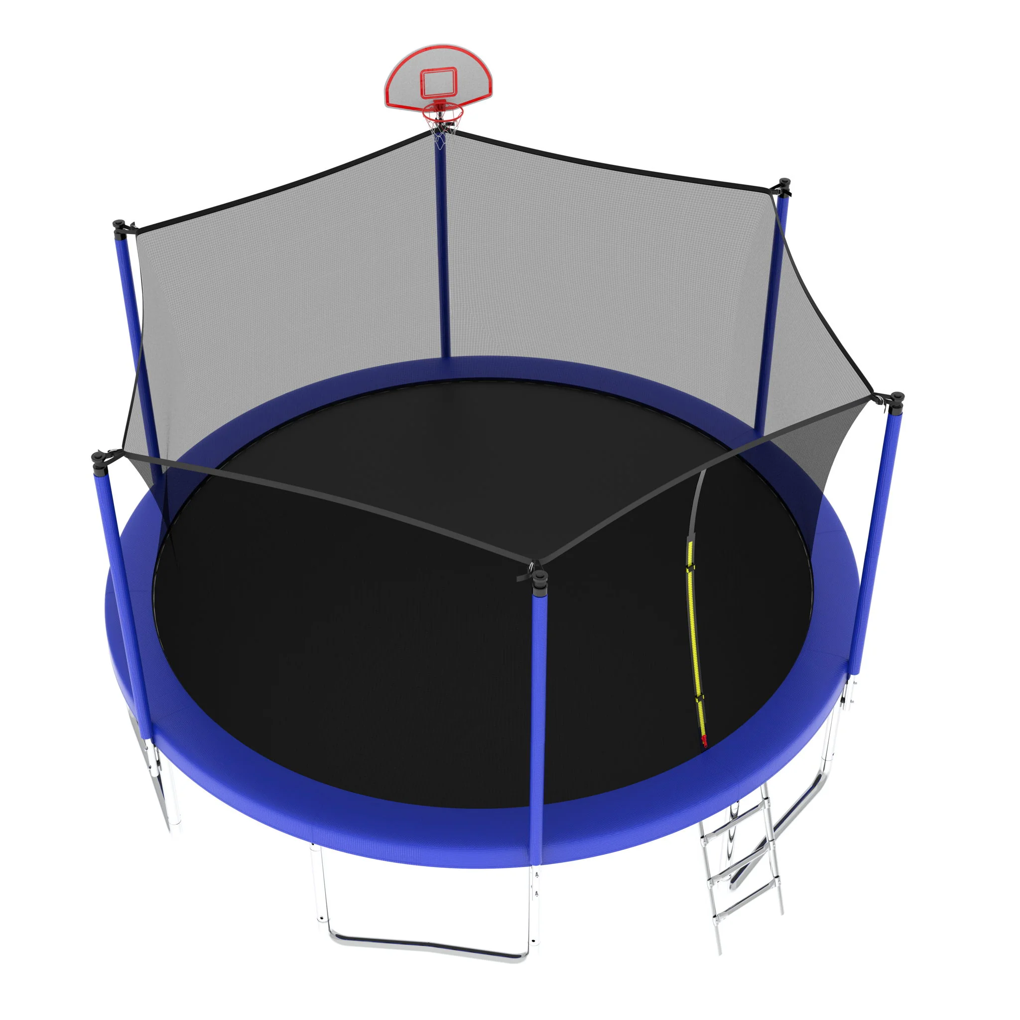 14Ft For Kids Children With Safety Enclosure Net Outdoor Backyards Large Recreational Trampoline - Blue - Image 9
