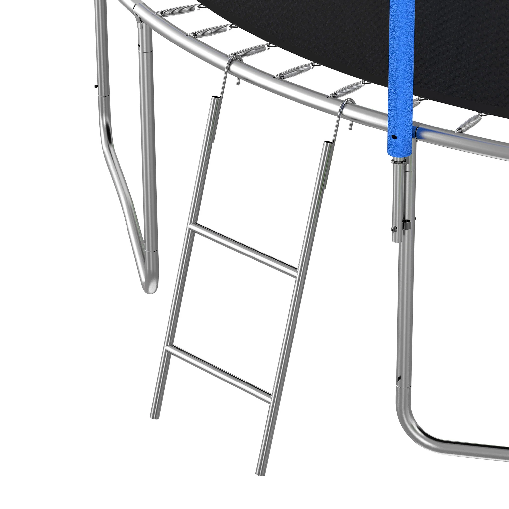 14Ft Trampoline With Slide And Swings, Astm Approved Large Recreational Trampoline With Basketball Hoop And Ladder, Outdoor Backyard Trampoline With Net, Capacity For Kids And Adults - Green / Blue - Image 5