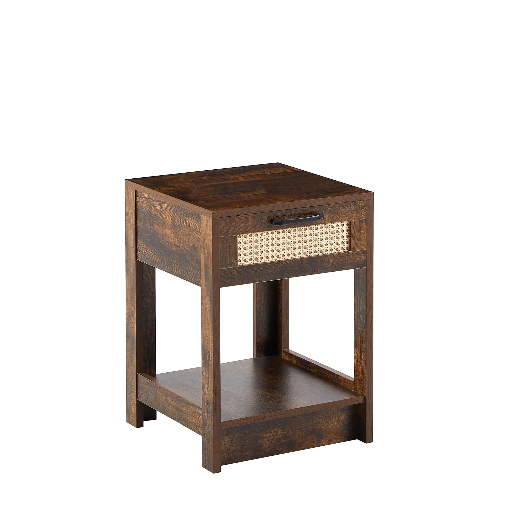 15.75" Rattan End Table With Drawer, Modern Nightstand, Side Table For Living Room, Bedroom - Image 14