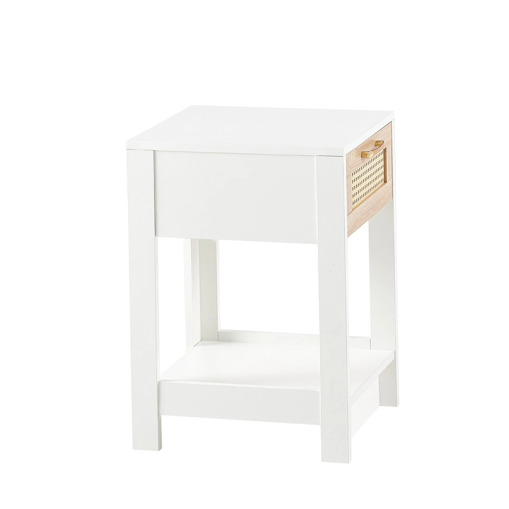 15.75" Rattan End Table With Drawer, Modern Nightstand, Side Table For Living Room, Bedroom - Image 9
