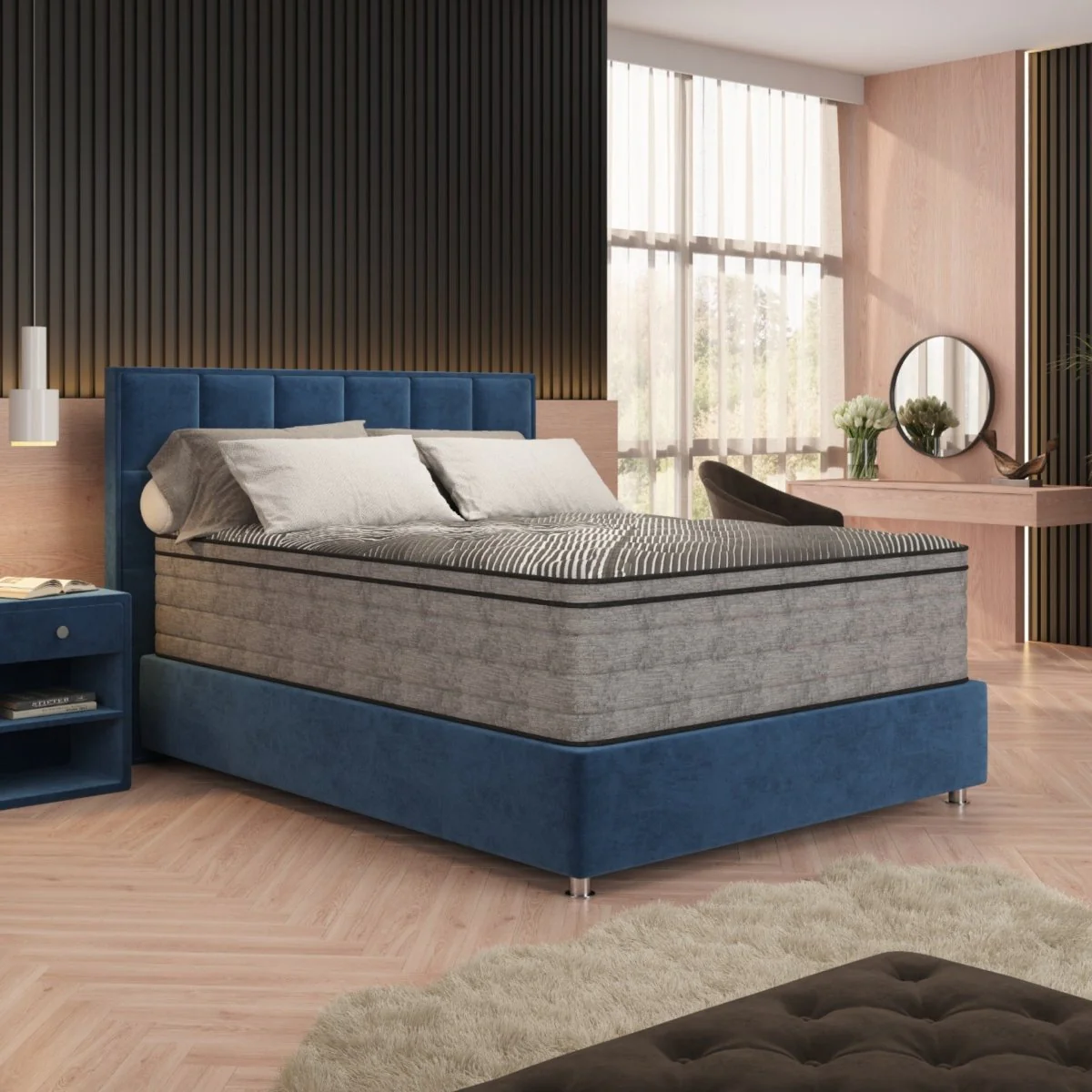 15” Euro Top Hybrid Mattress with Cooling Ice Cover — Premium Cooling Comfort Mattress - Image 3