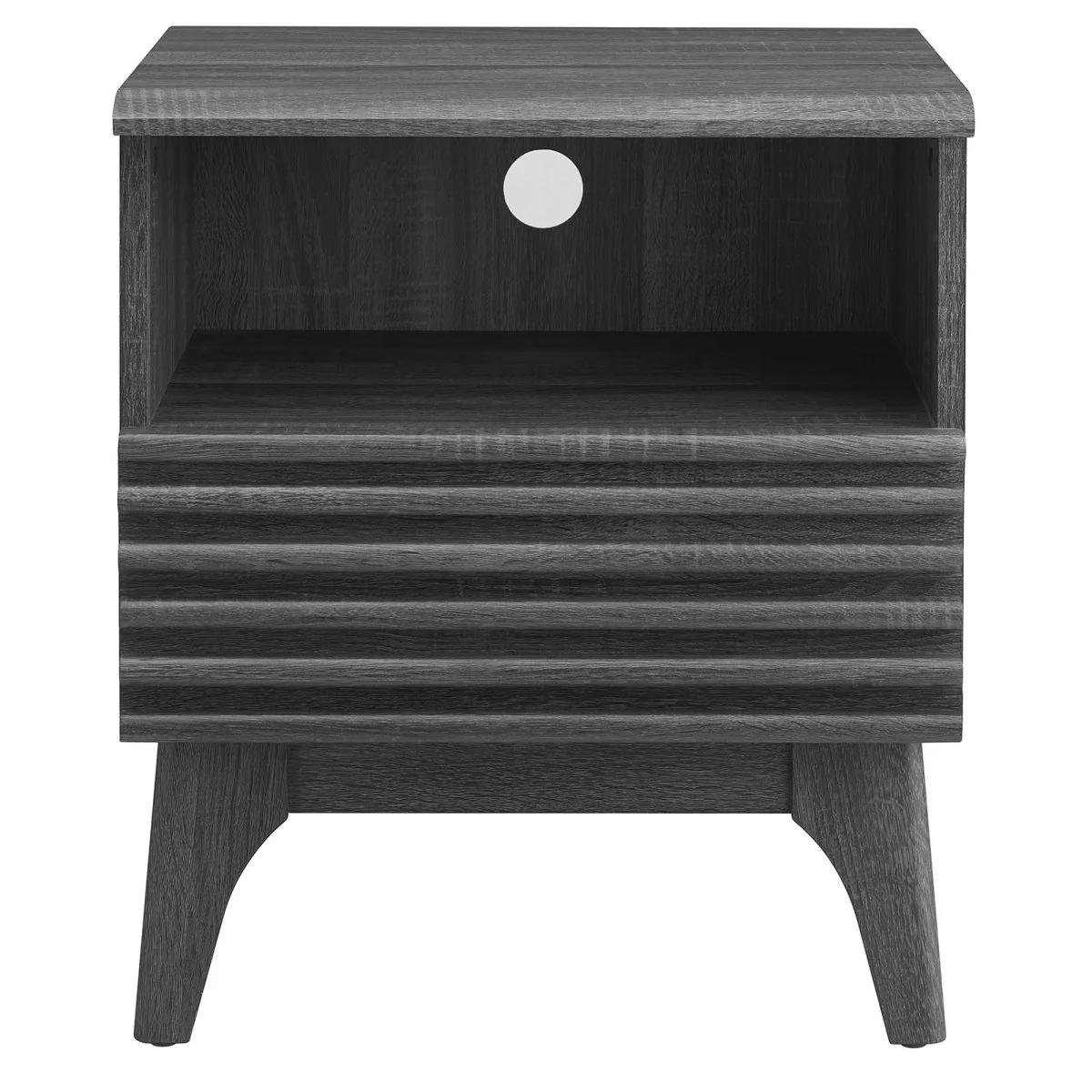 15" Mid Century Wood Nightstand with Drawer - Image 5