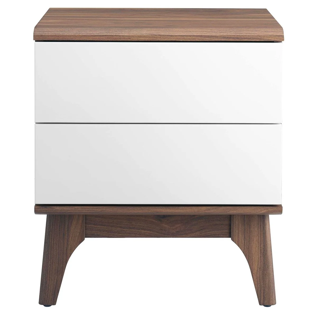 15" Retro Modern Wood 2 Drawer Nightstand - Image 5