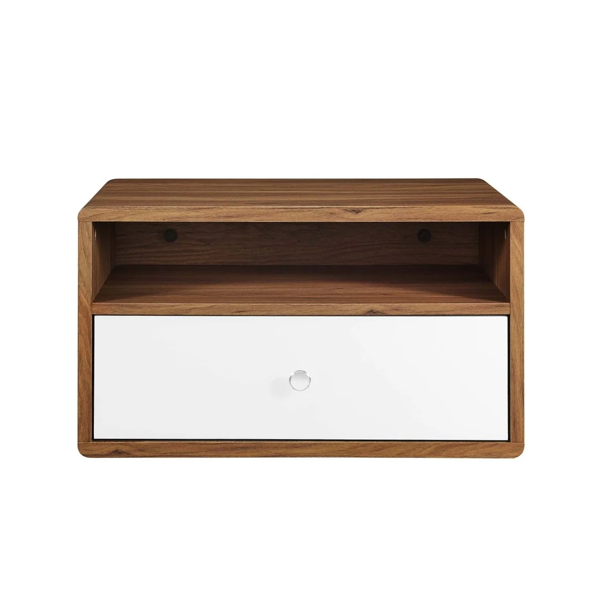 16" Mid Century Wall Mount Nightstand with Shelf - Image 6