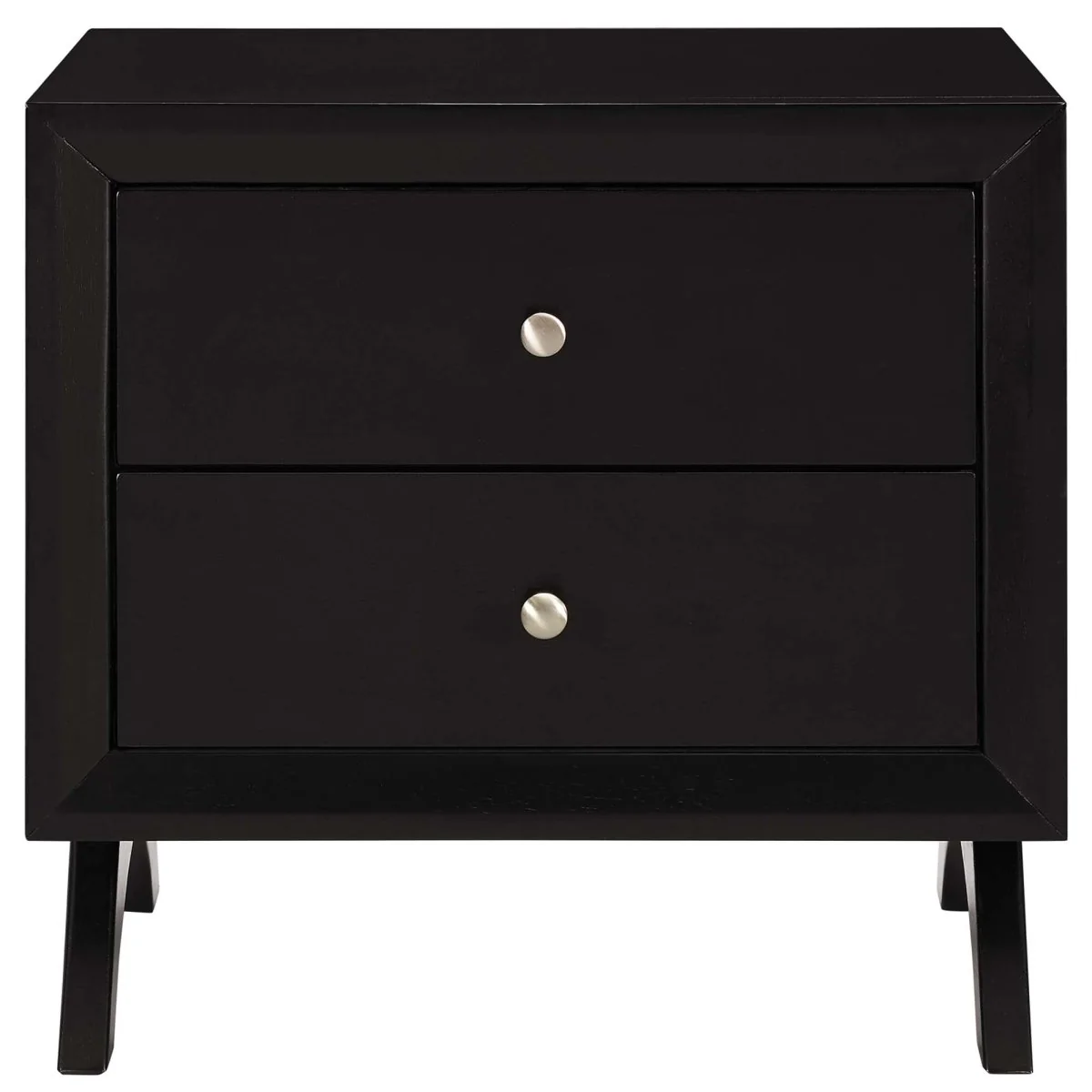 16" Mid Century Wood 2 Drawer Nightstand - Image 3