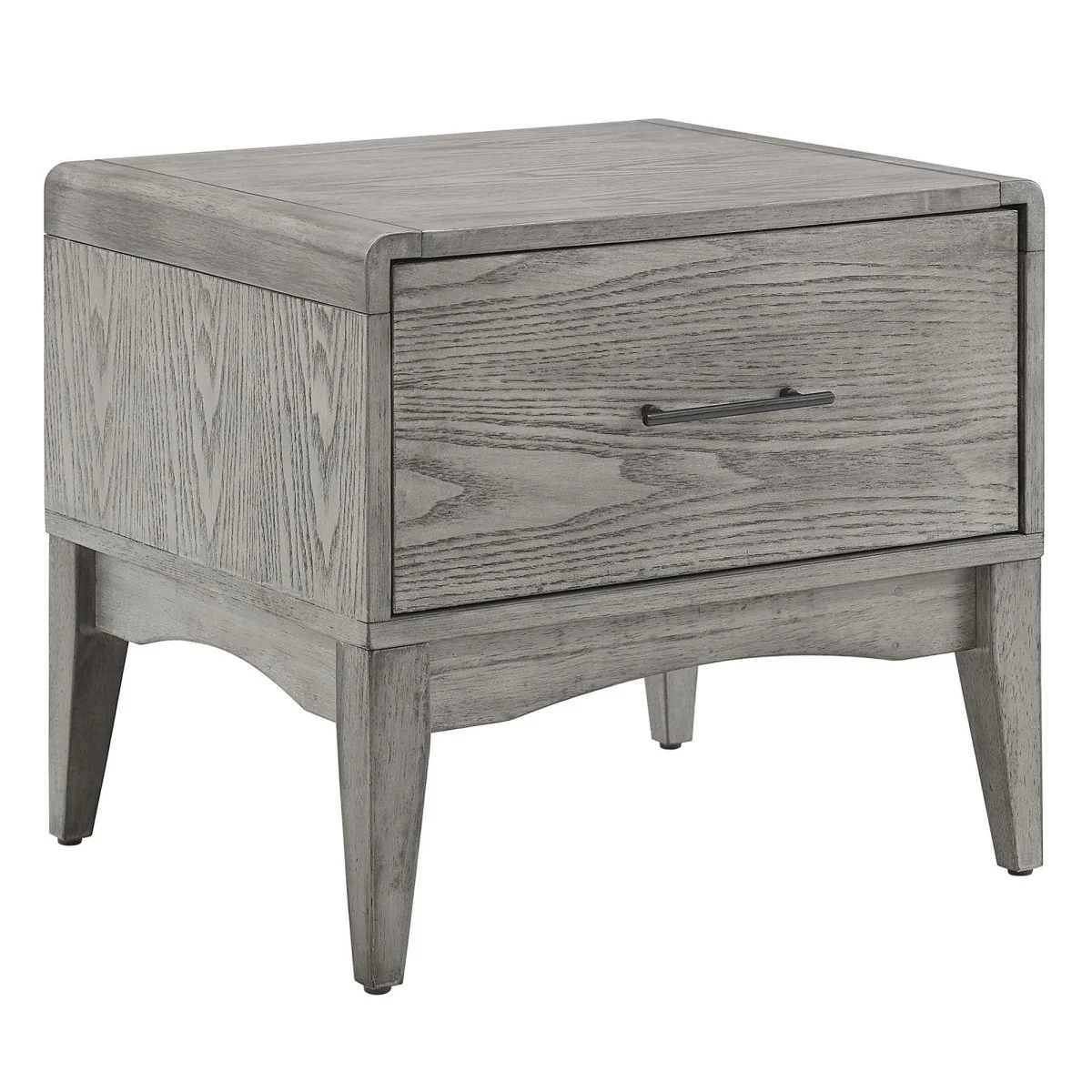 16" Modern Farmhouse Wood 1 Drawer Nightstand