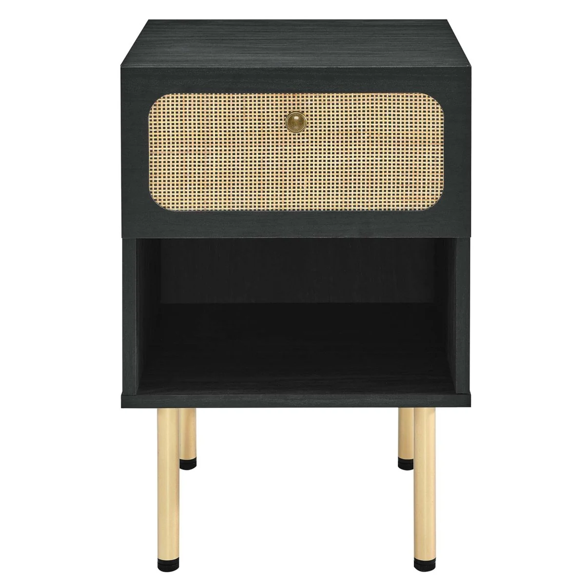 16" Modern Rattan 1 Drawer Nightstand - Image 5