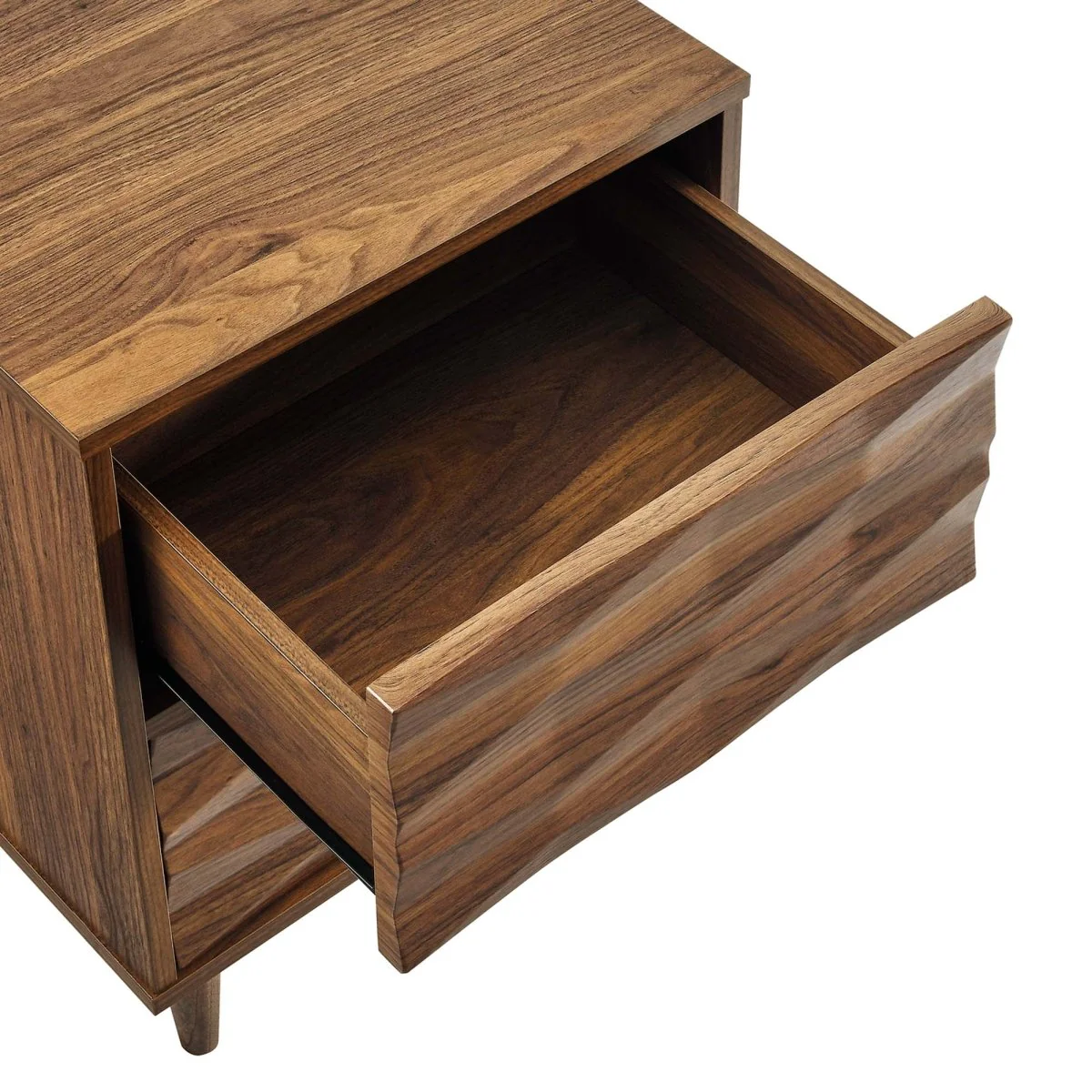 16" Modern Wave Pattern 2 Drawer Nightstand - Image 15