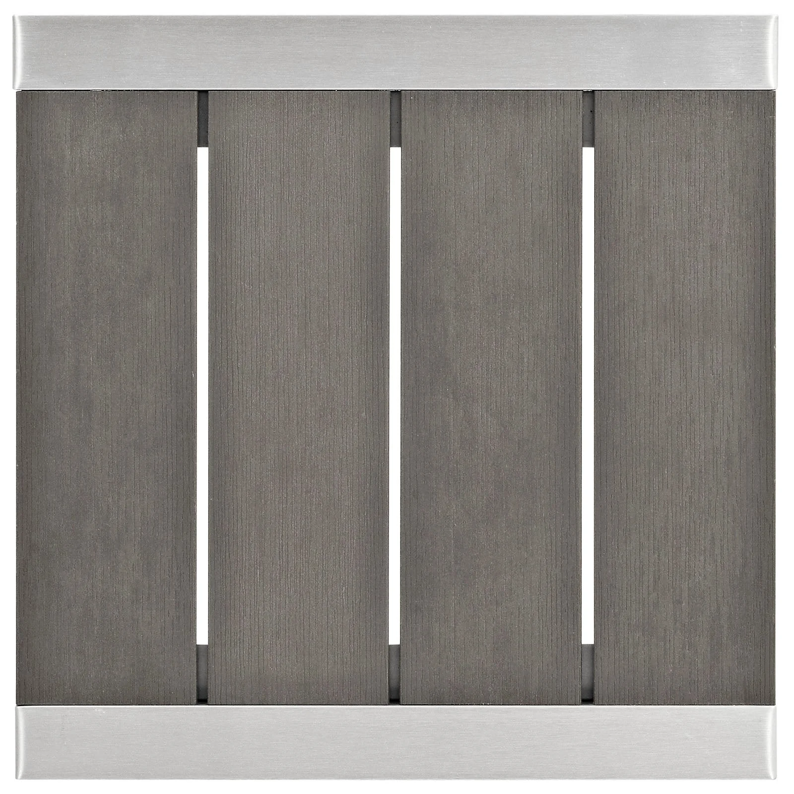 16" Silver Gray Aluminum Outdoor Patio Side Table - Image 3