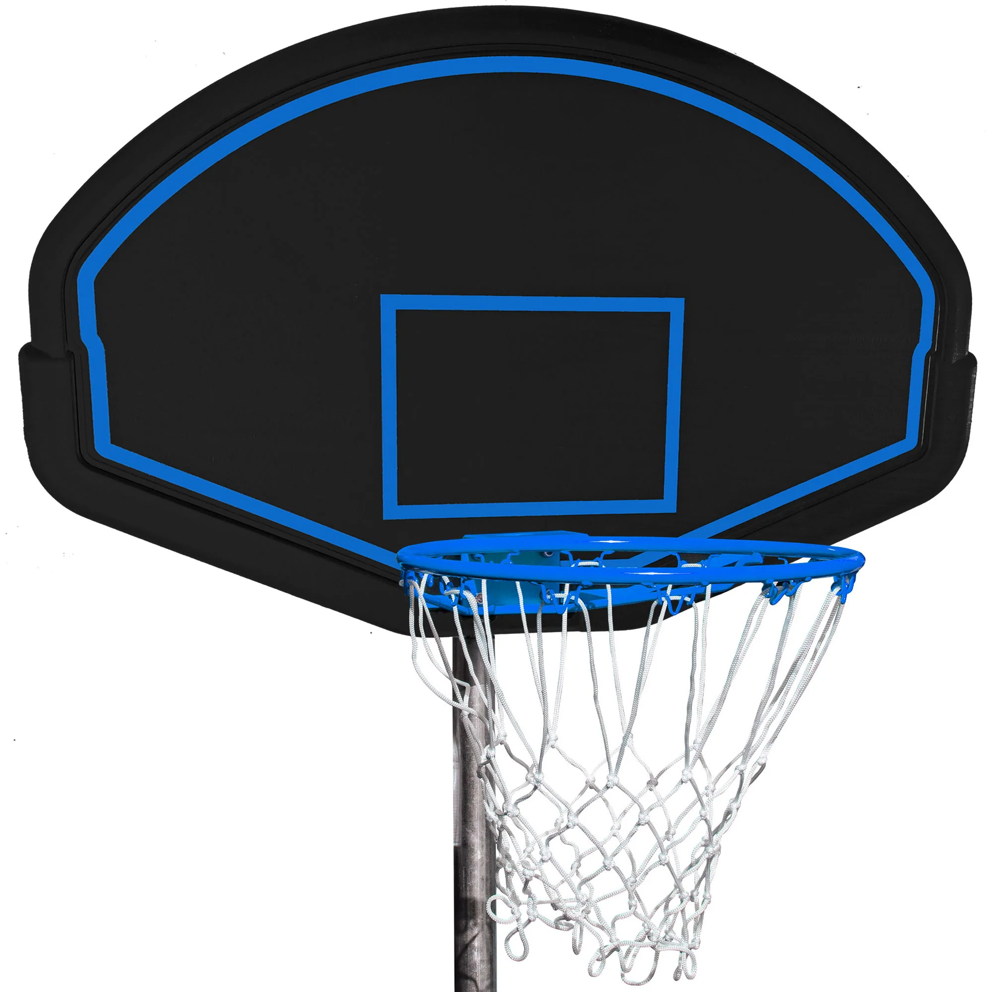 16Ft Trampoline For Adults & Kids With Basketball Hoop, Double-Sided Cover, Outdoor Trampolines With Ladder And Safety Enclosure Net For Kids And Adults - Blue - Image 3