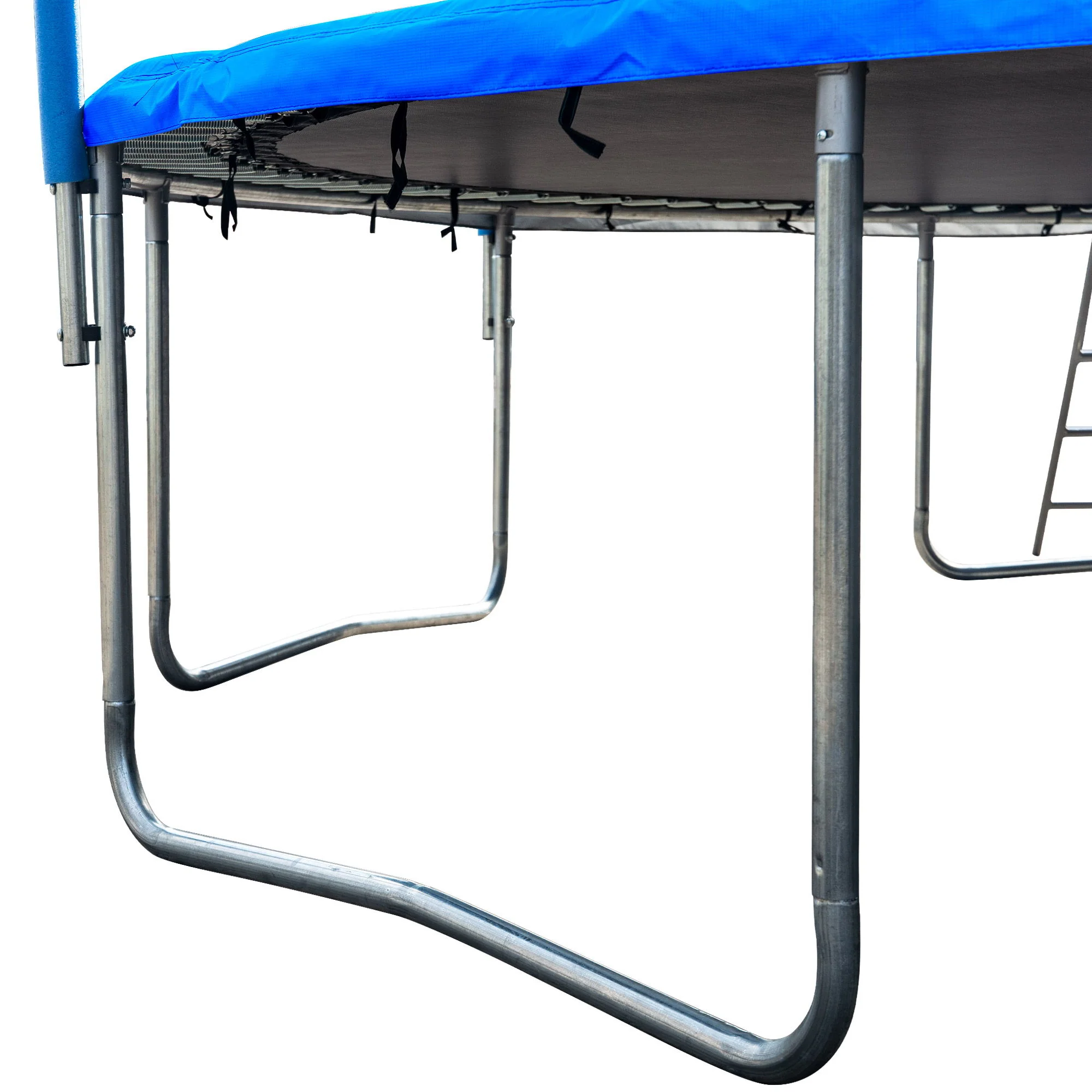 16Ft Trampoline For Adults & Kids With Basketball Hoop, Double-Sided Cover, Outdoor Trampolines With Ladder And Safety Enclosure Net For Kids And Adults - Blue - Image 9