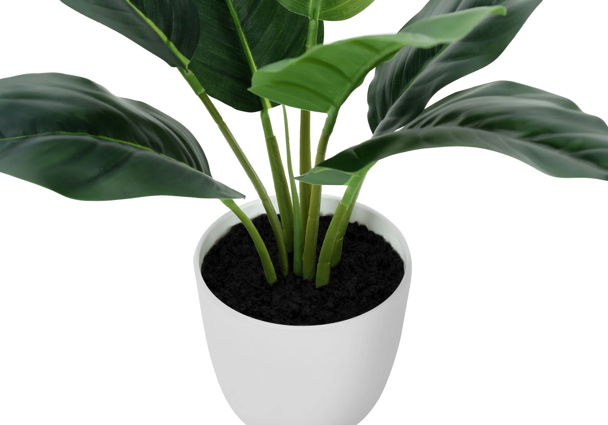 17" Tall, Artificial Plant, Aureum, Indoor, Faux, Fake, Table, Greenery, Potted, Real Touch, Decorative - Green / White - Image 5